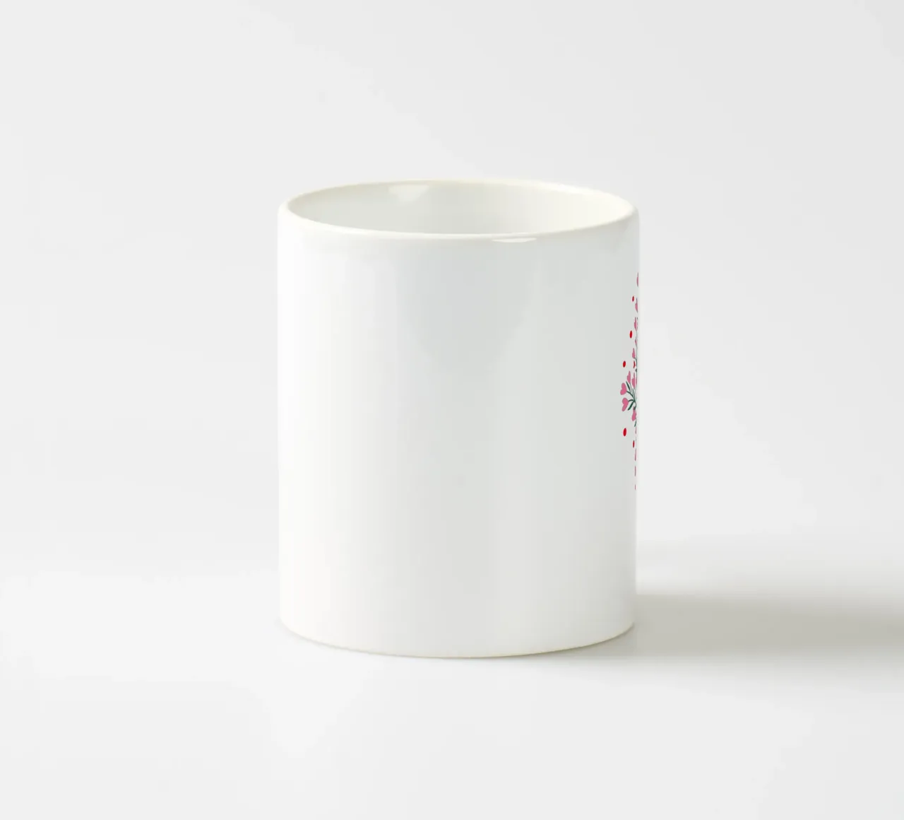 Fiori a cuore in un vaso tazza in ceramica da Wackapacka