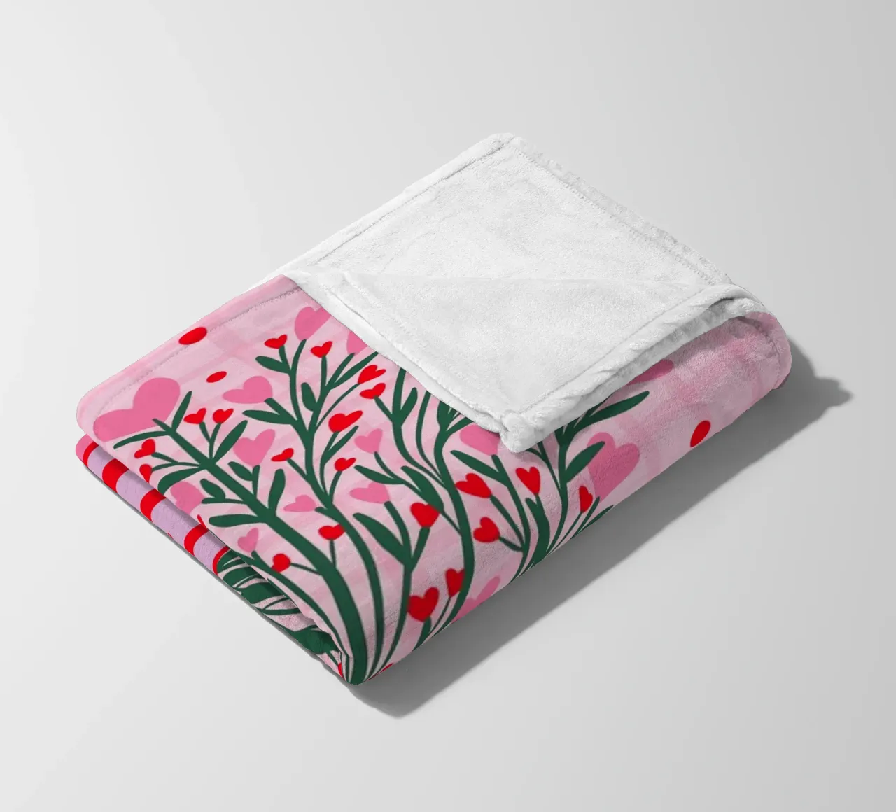 Fiori a cuore in un vaso coperta in pile da Wackapacka