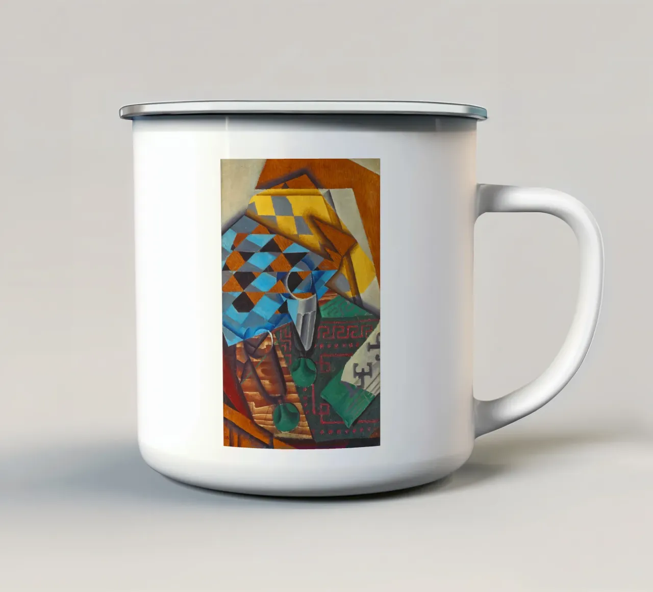 Juan Gris - La scacchiera tazza in smalto da ARTOTHEK