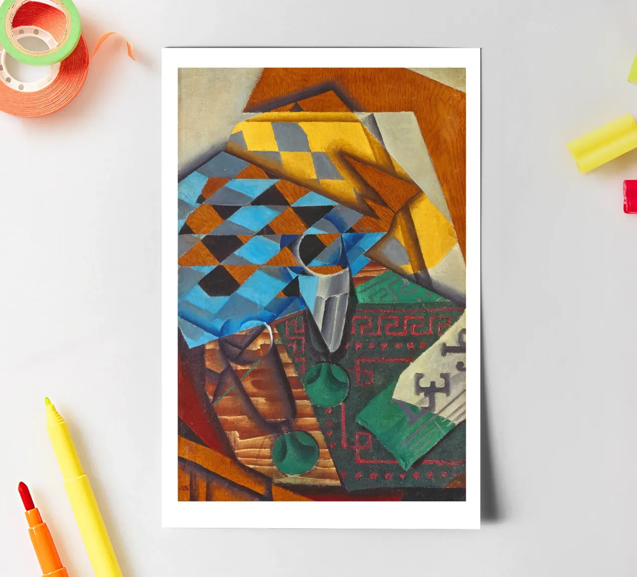 Juan Gris - Das Schachbrett Stickerbogen von ARTOTHEK