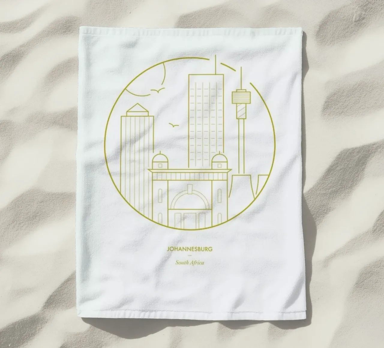 Johannesburg beach towel by Dean Smith