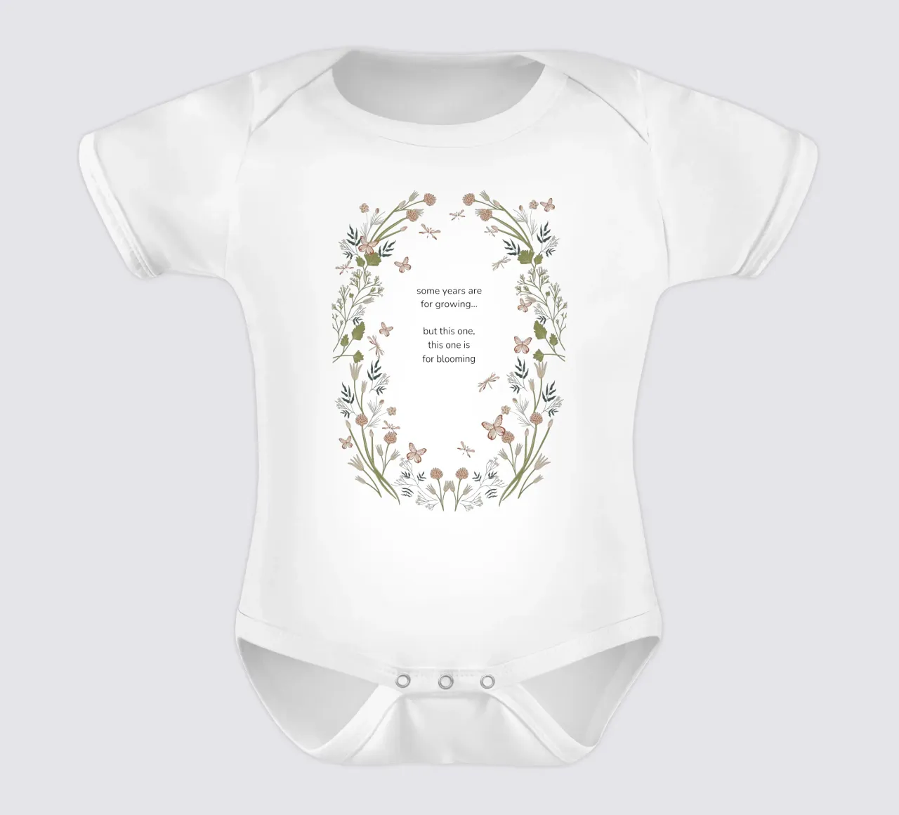 This year is for blooming body neonato maniche corte da anisillustration
