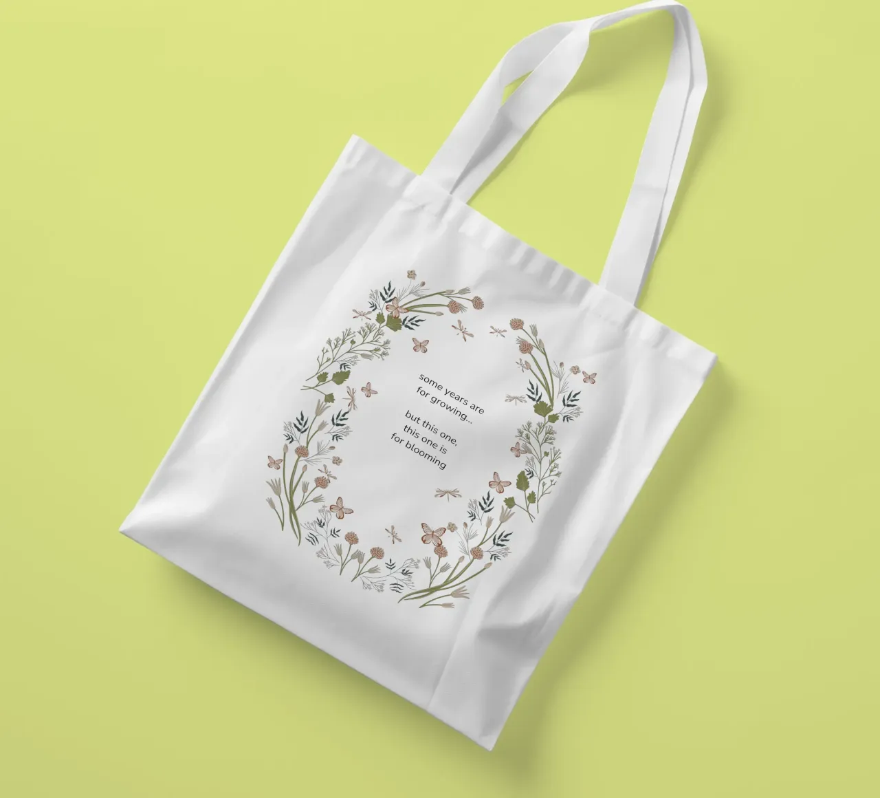 This year is for blooming borsa in juta da anisillustration