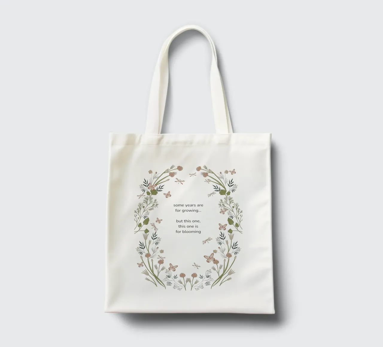 This year is for blooming borsa in juta da anisillustration