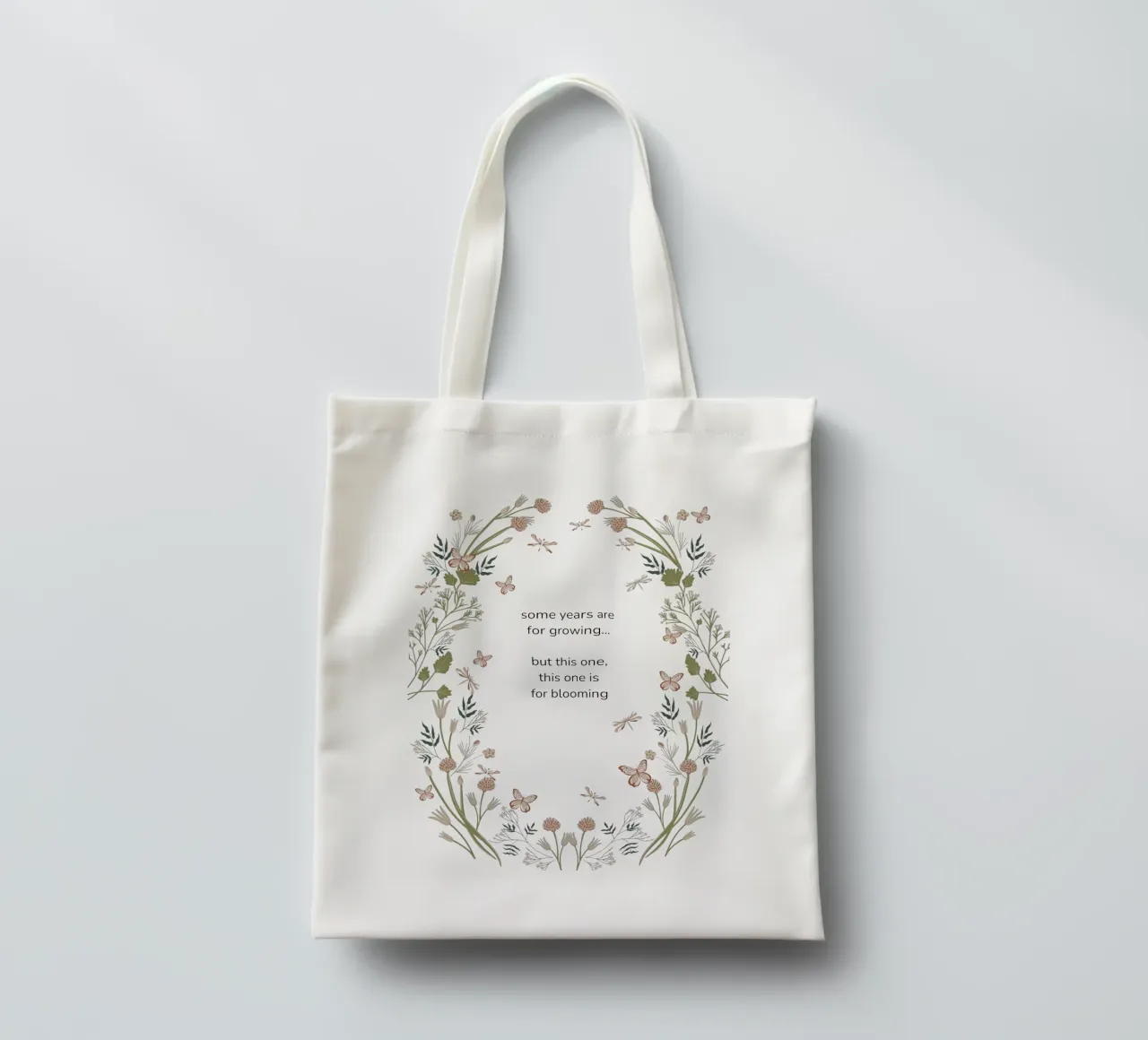 This year is for blooming borsa in juta da anisillustration