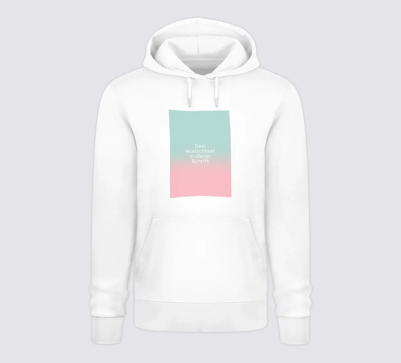 Wunschtext Gradient Türkis Rosa Pastell felpa con cappuccio da BAINAI