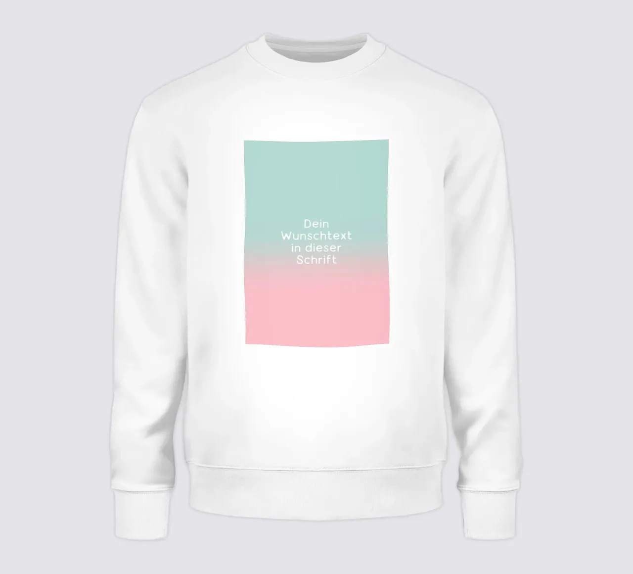 Wunschtext Gradient Türkis Rosa Pastell felpa da BAINAI