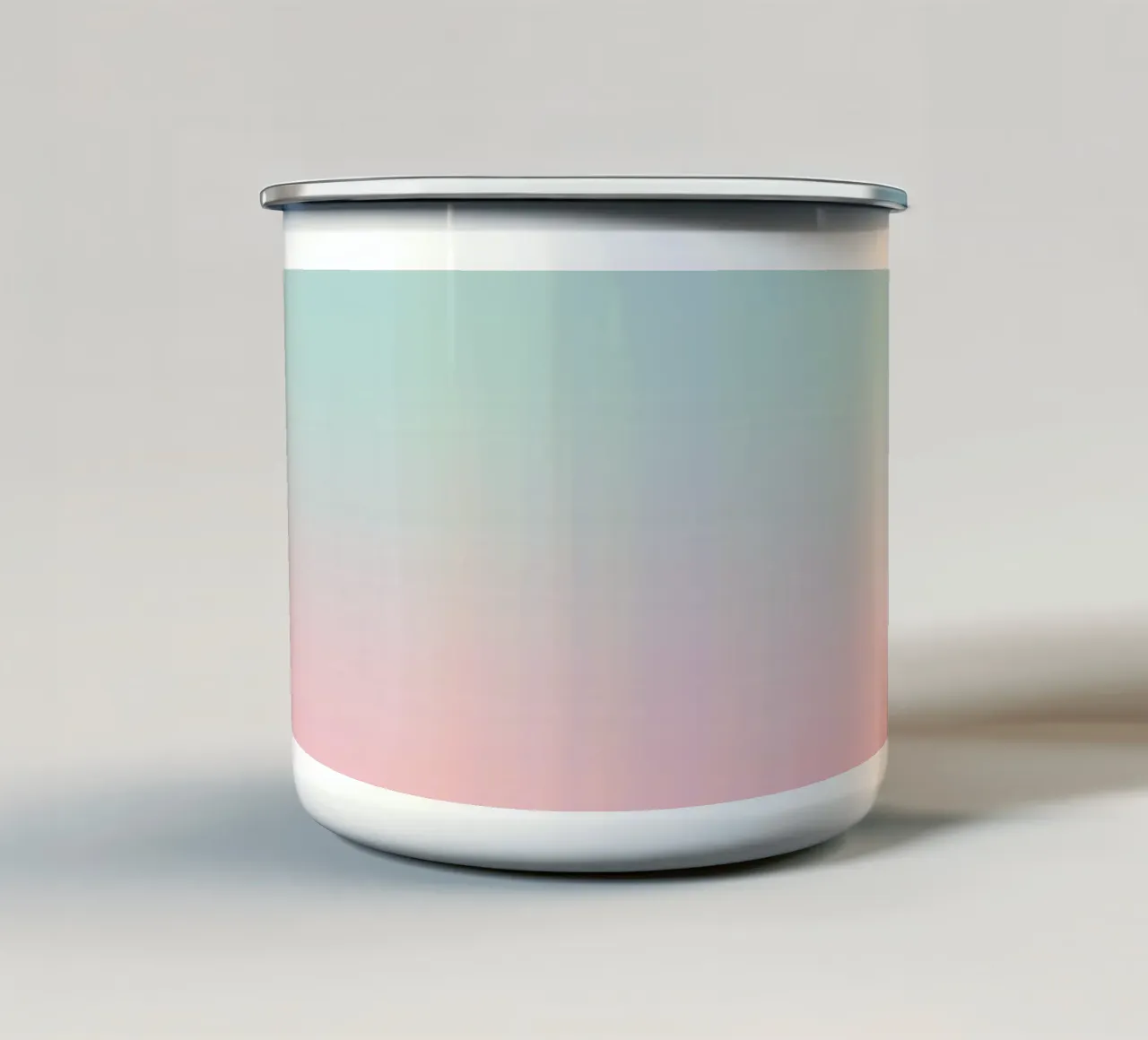 Fade Gradient Türkis Rosa Pastell tazza in smalto da BAINAI