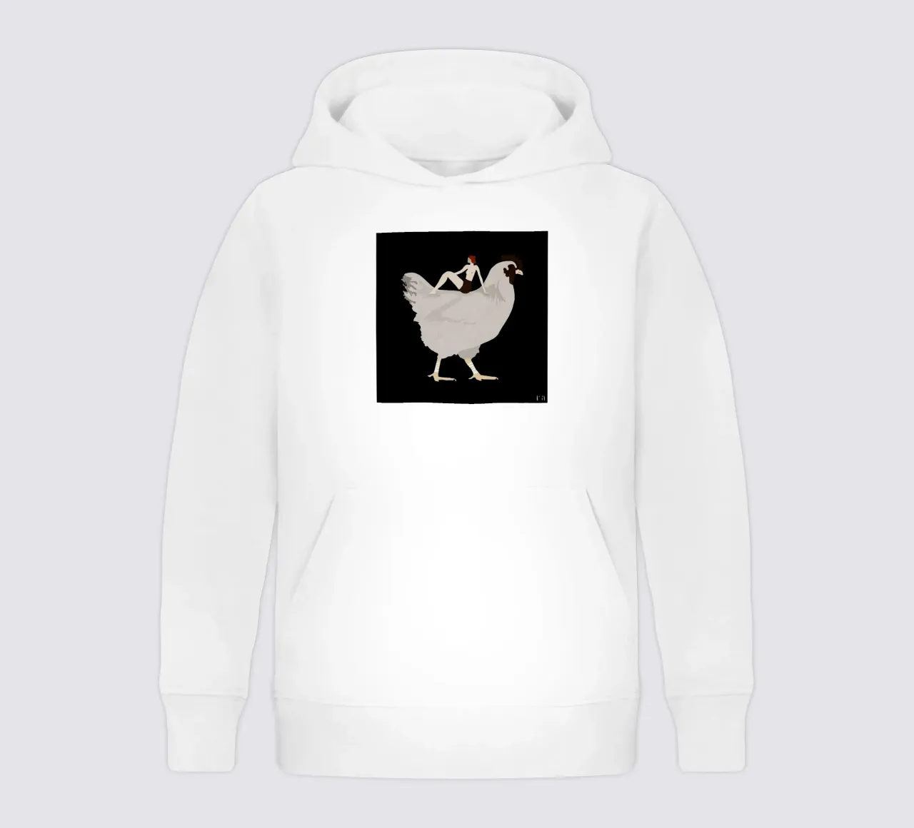 Chicken kids hoodie by Amalia Restrepo