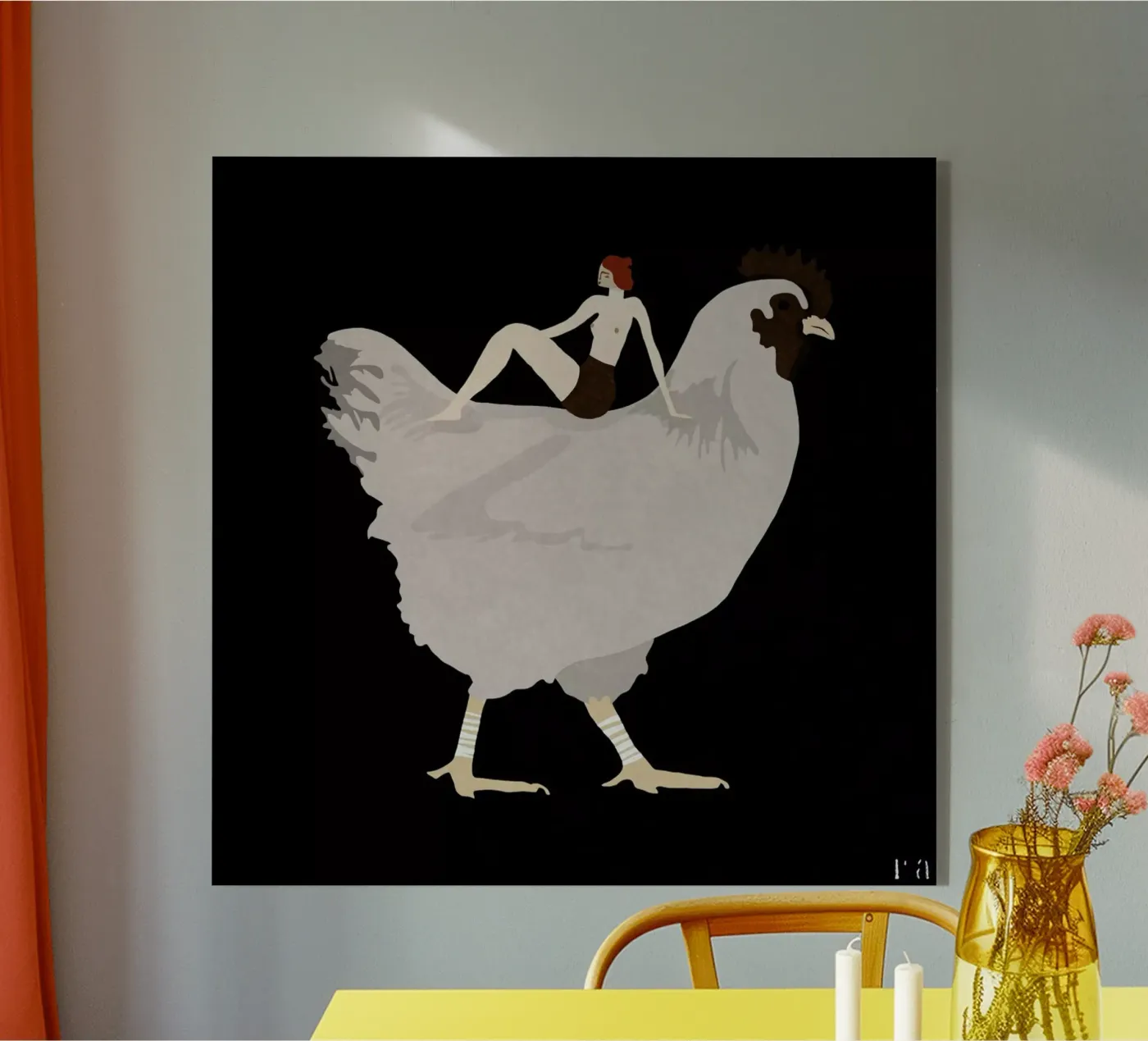 Chicken Acryl-Glas von Amalia Restrepo