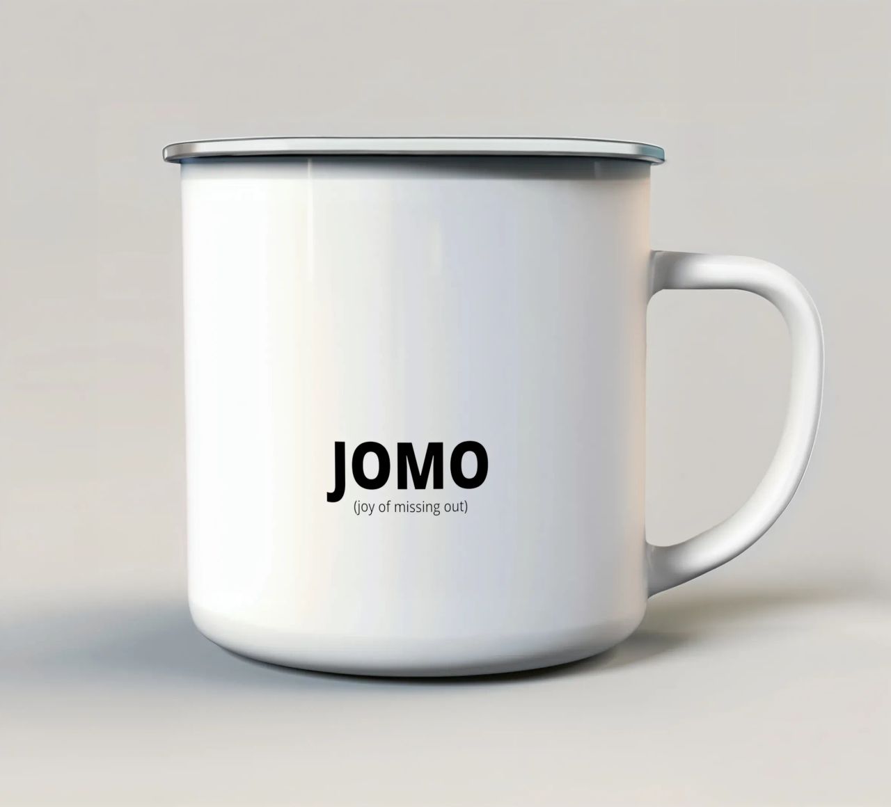 JOMO (joy of missing out) tazza in smalto da Magnific