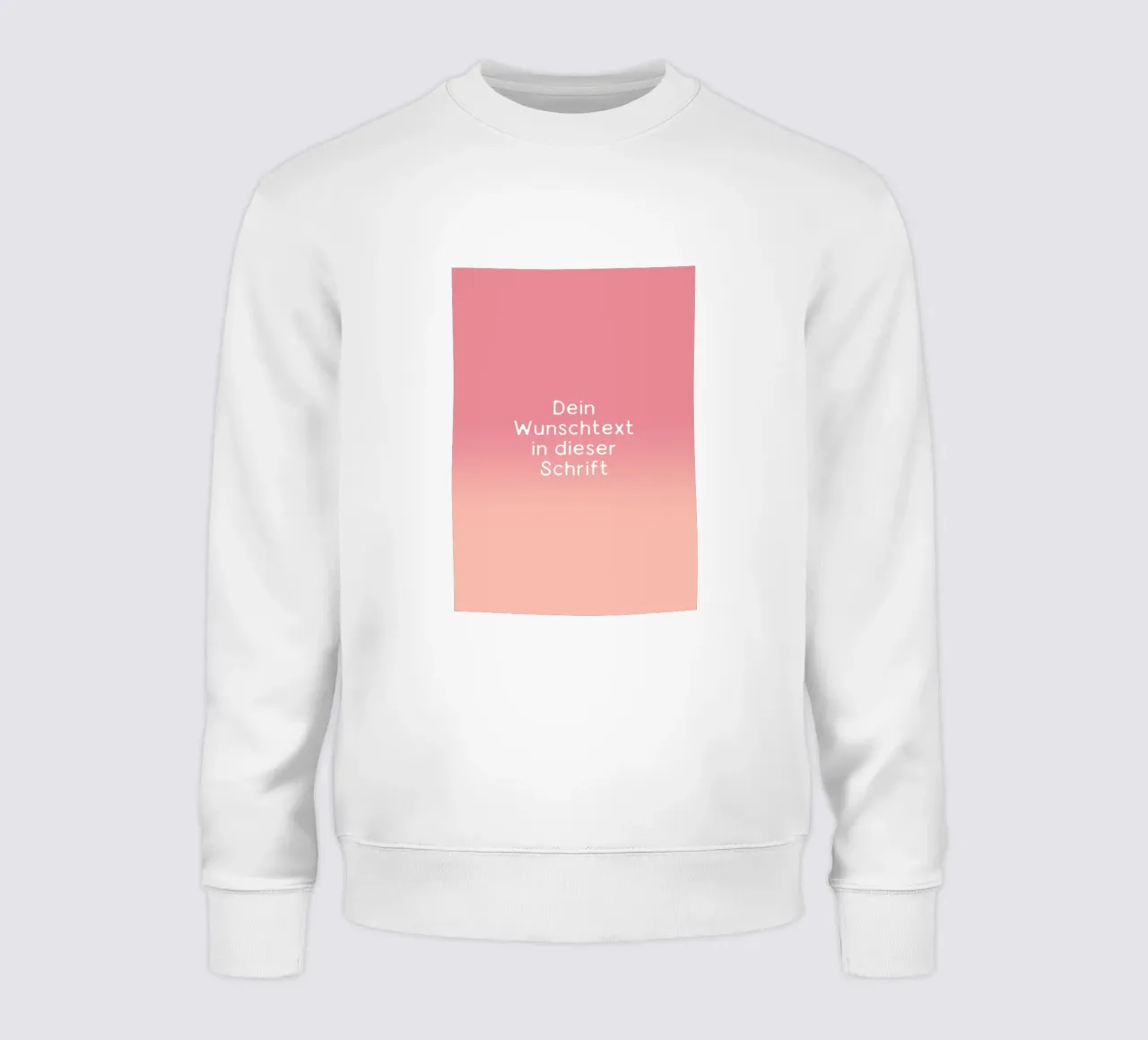 Wunschtext Gradient Rot Rosa Pastell felpa da BAINAI