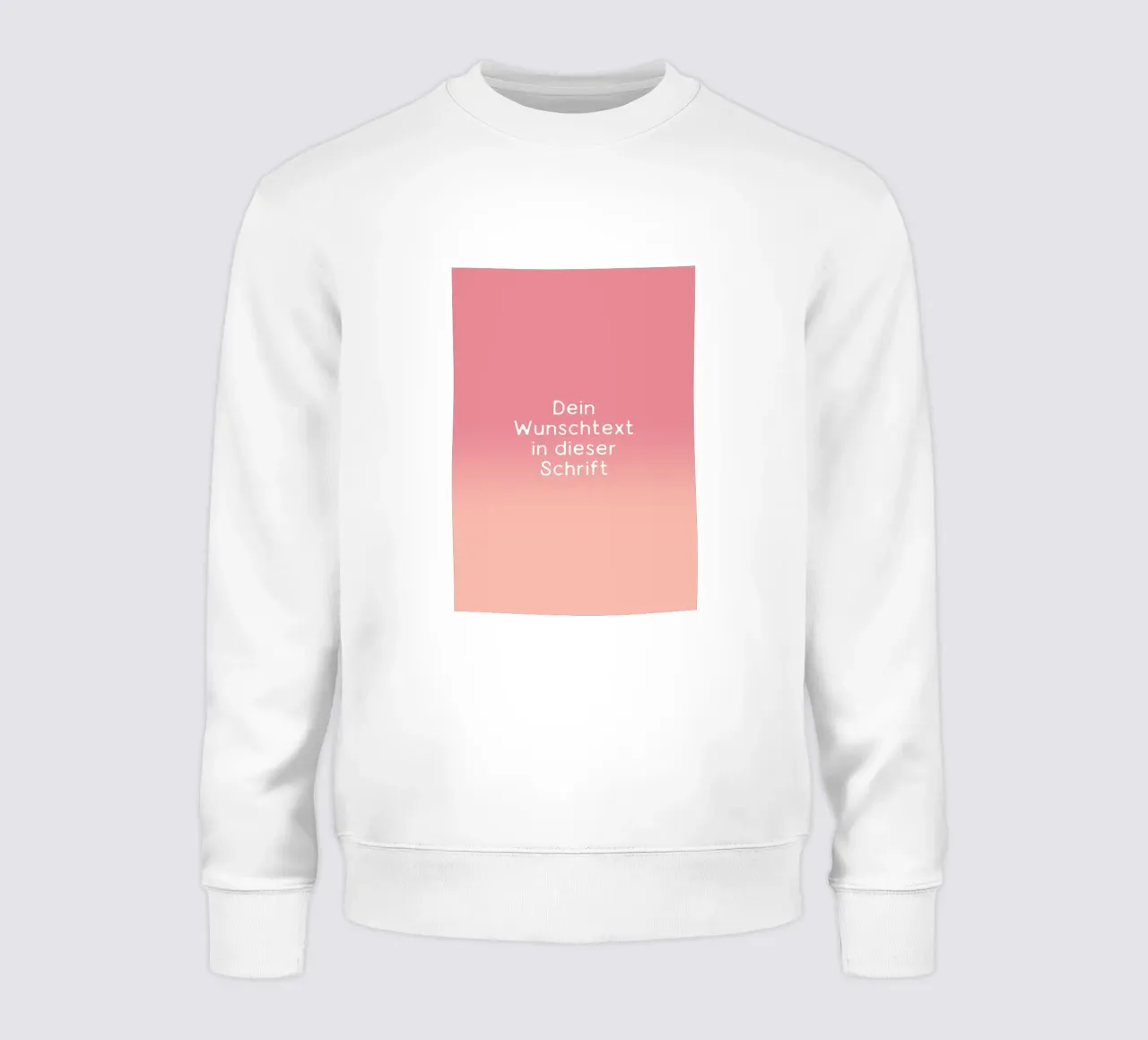 Wunschtext Gradient Rot Rosa Pastell felpa da BAINAI