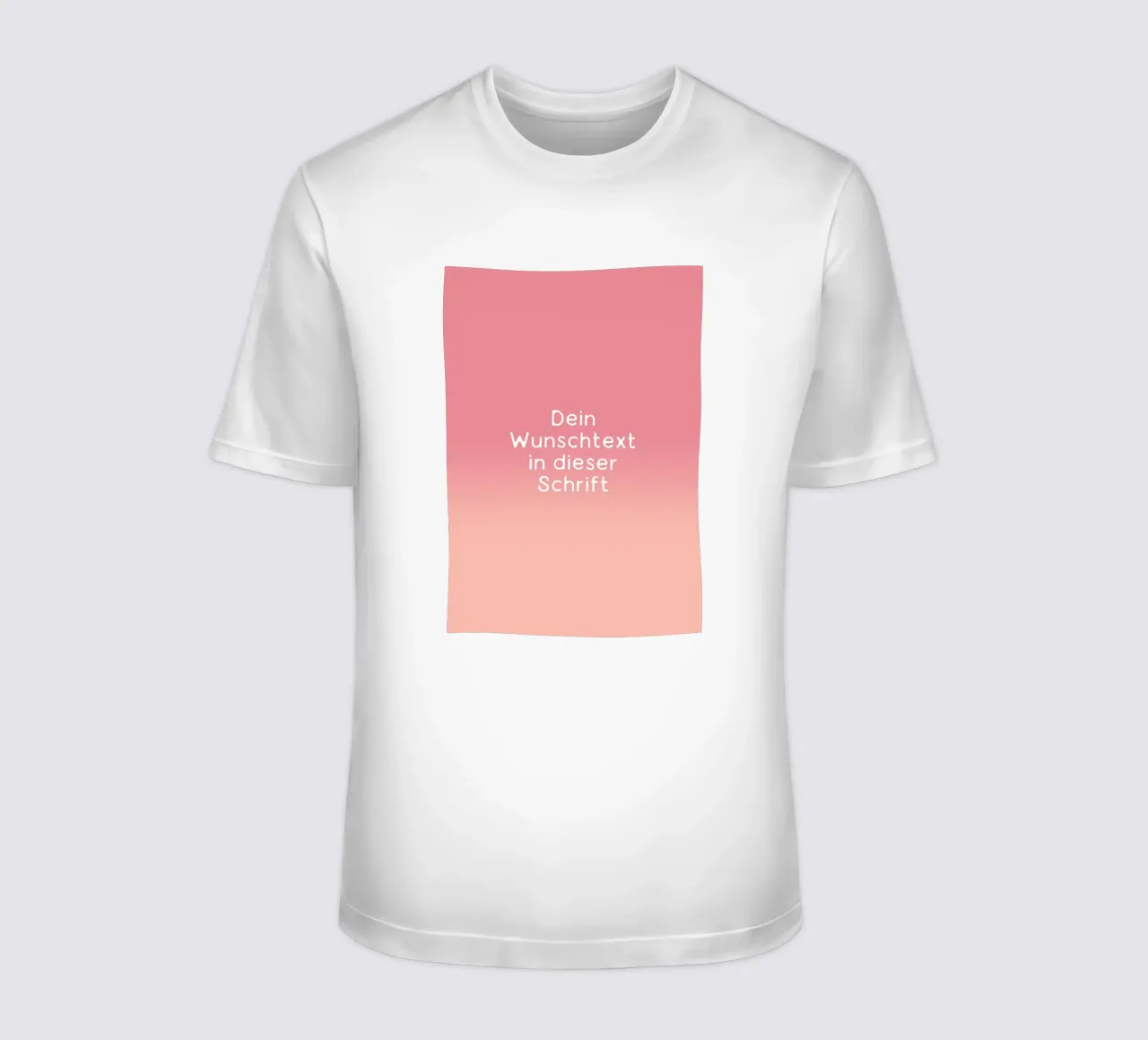 Wunschtext Gradient Rot Rosa Pastell t-shirt da BAINAI
