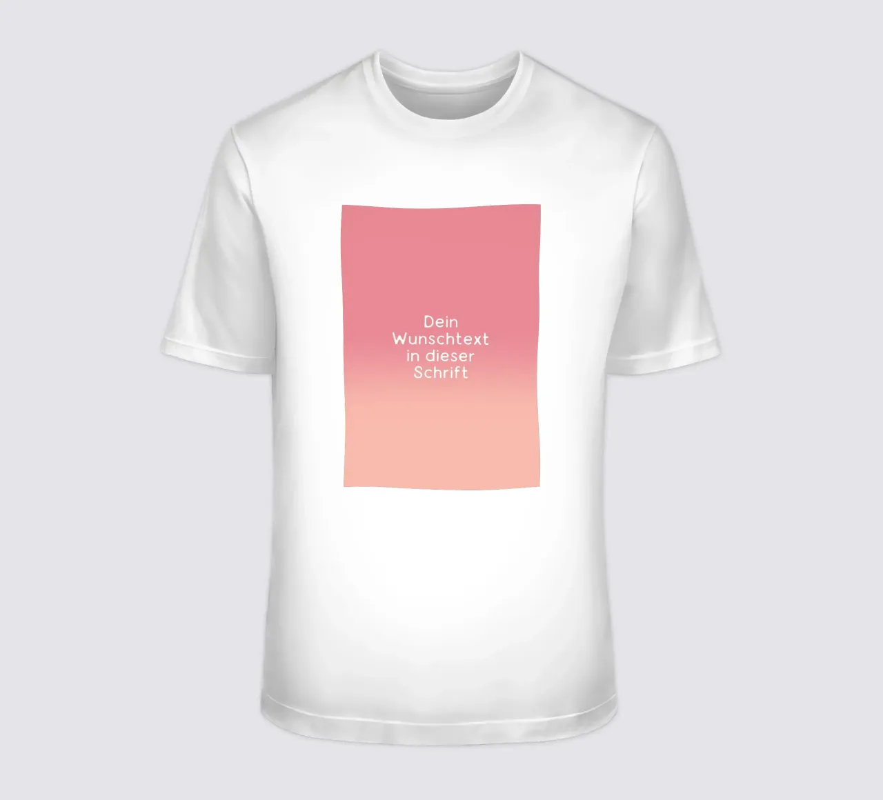 Wunschtext Gradient Rot Rosa Pastell t-shirt da BAINAI