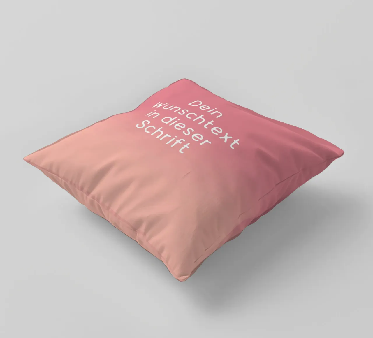 Wunschtext Gradient Rot Rosa Pastell cuscino da BAINAI