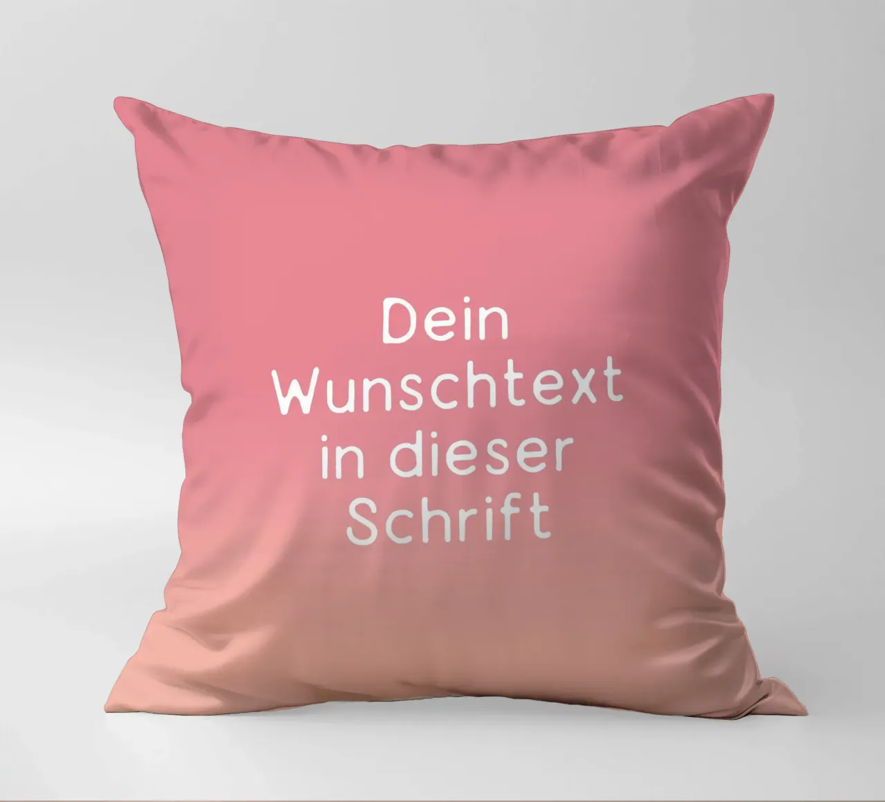 Wunschtext Gradient Rot Rosa Pastell cuscino da BAINAI