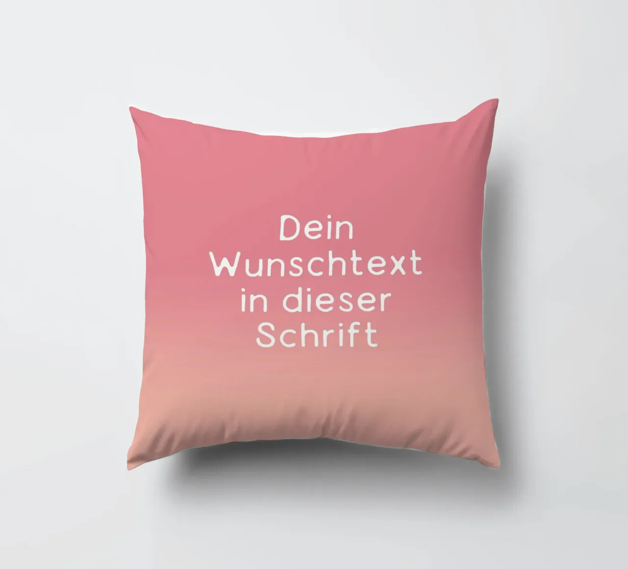 Wunschtext Gradient Rot Rosa Pastell cuscino da BAINAI