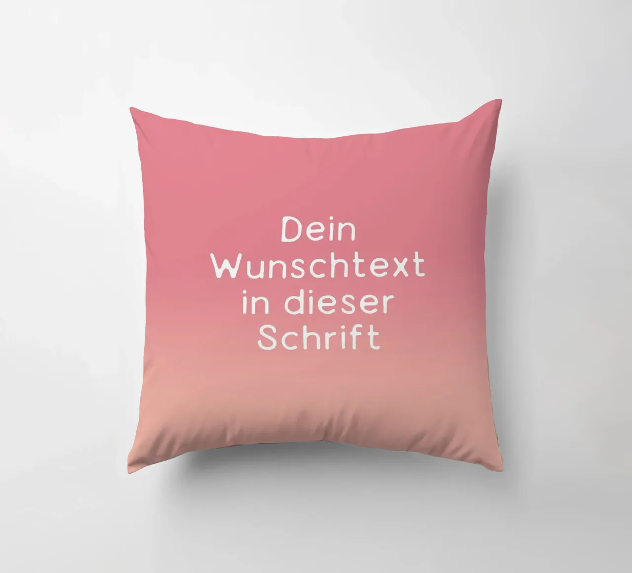 Wunschtext Gradient Rot Rosa Pastell cuscino da BAINAI
