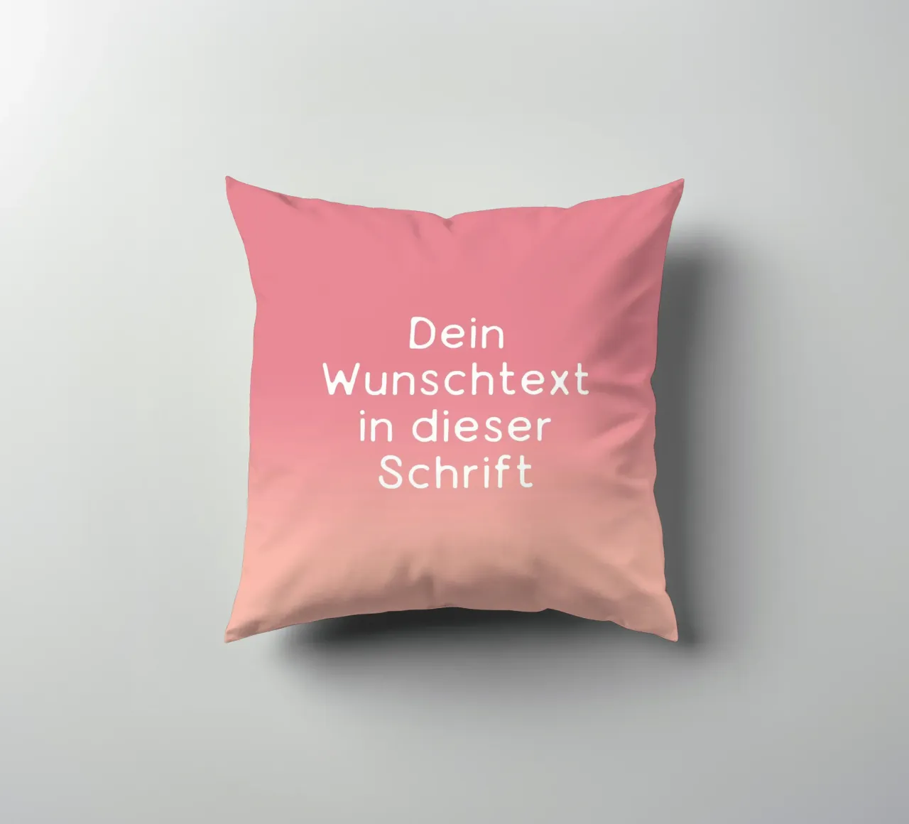 Wunschtext Gradient Rot Rosa Pastell cuscino da BAINAI