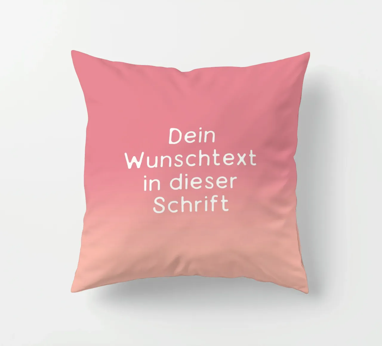 Wunschtext Gradient Rot Rosa Pastell cuscino da BAINAI