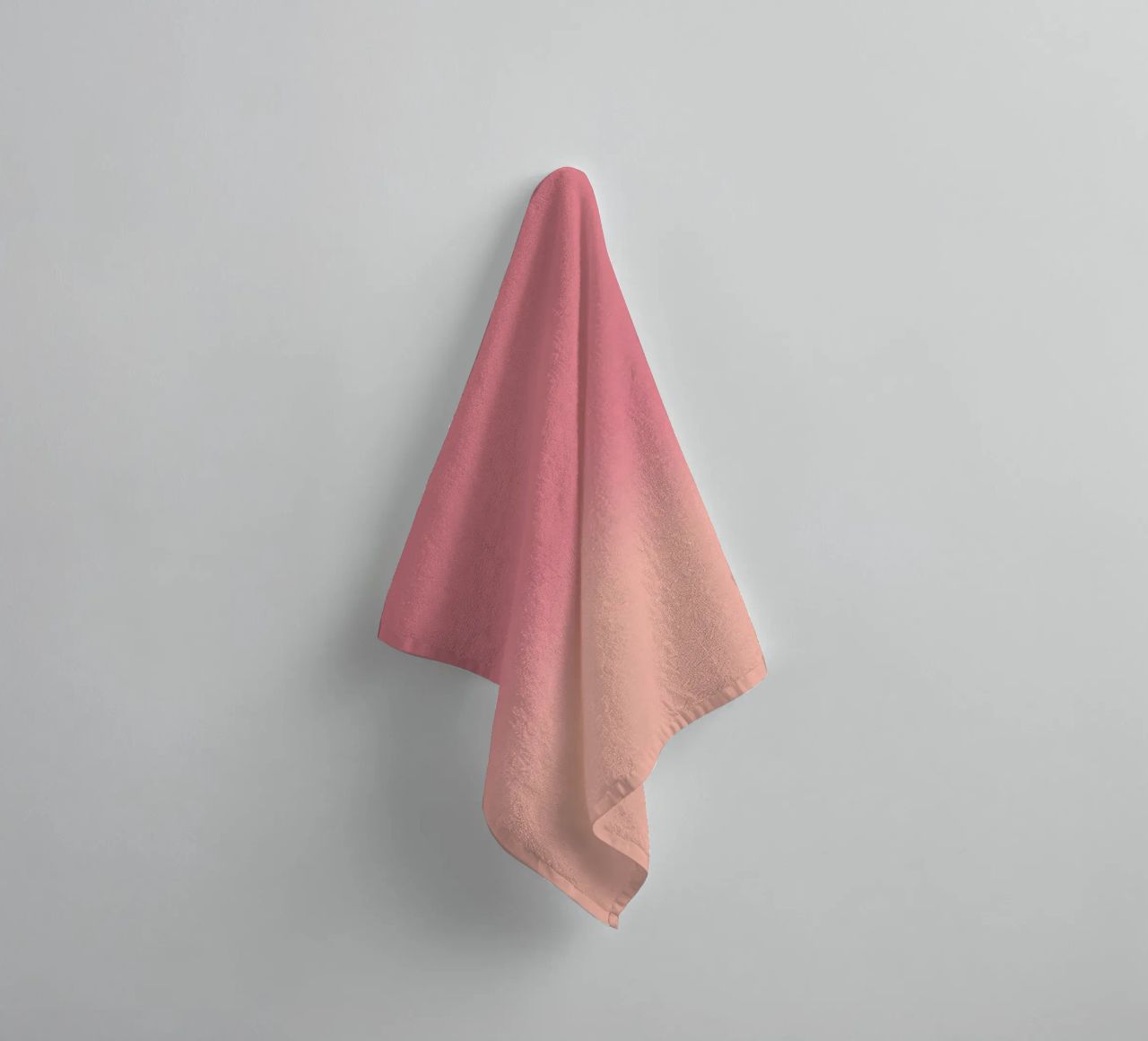 Fade Gradient Rot Rosa Pastell asciugamano da bagno da BAINAI