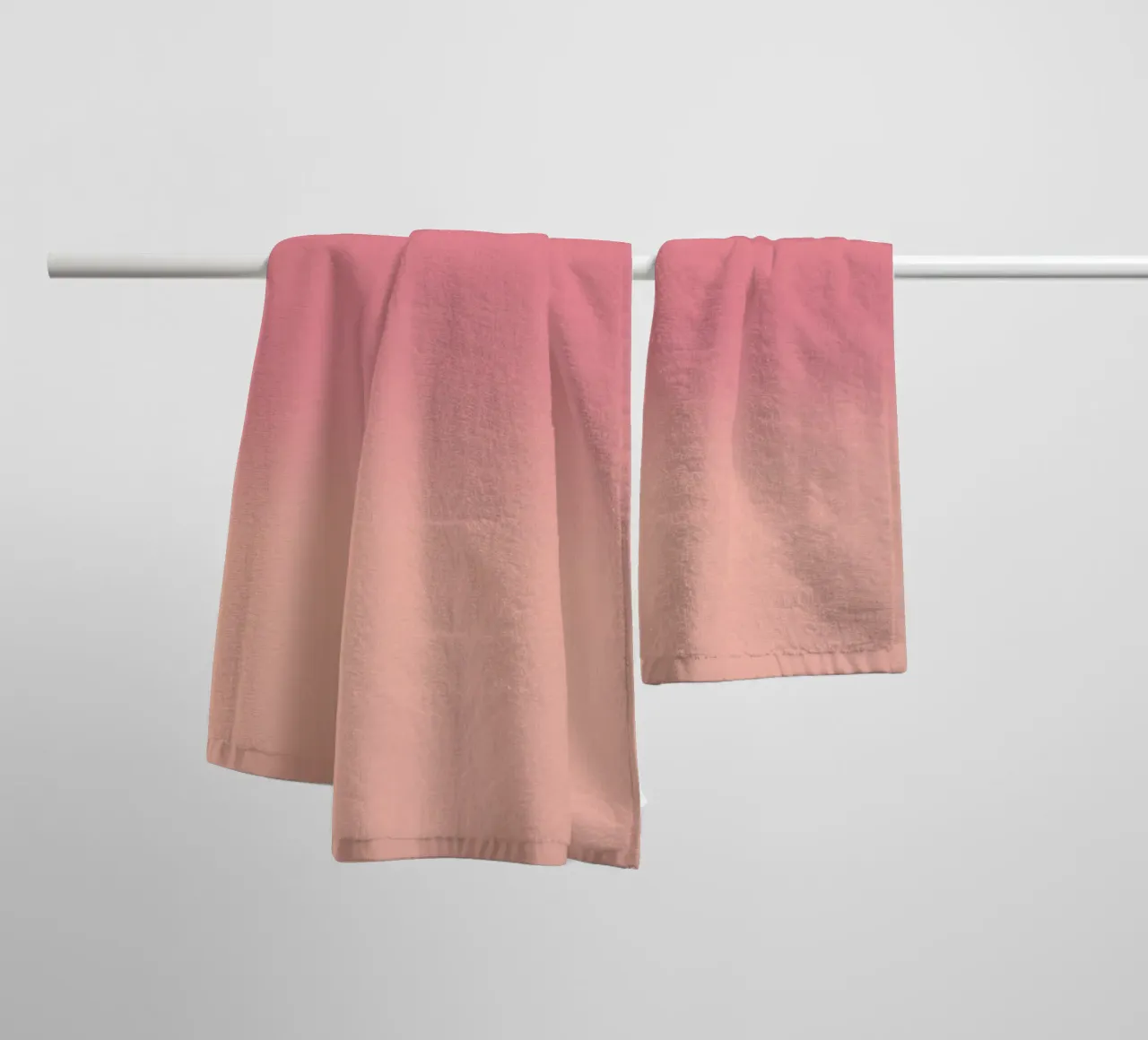 Fade Gradient Rot Rosa Pastell toalla de baño de BAINAI
