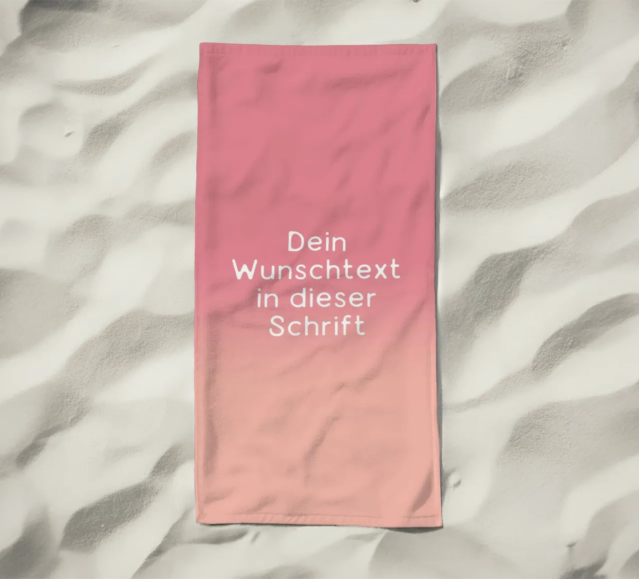 Wunschtext Gradient Rot Rosa Pastell telo mare da BAINAI