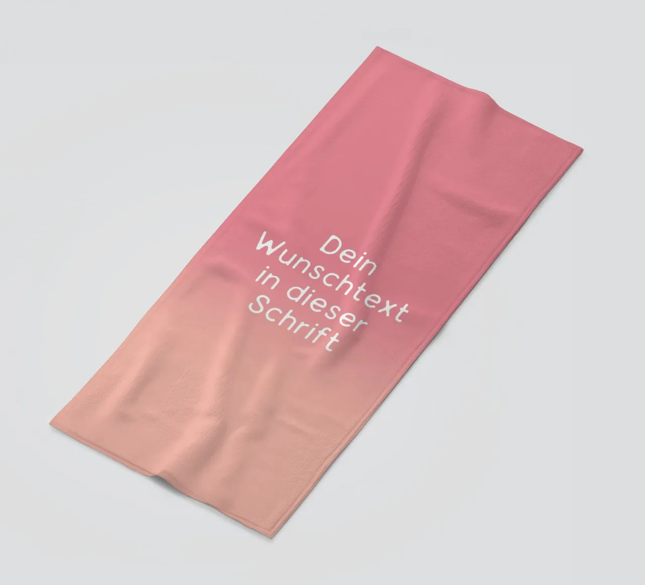 Wunschtext Gradient Rot Rosa Pastell telo mare da BAINAI