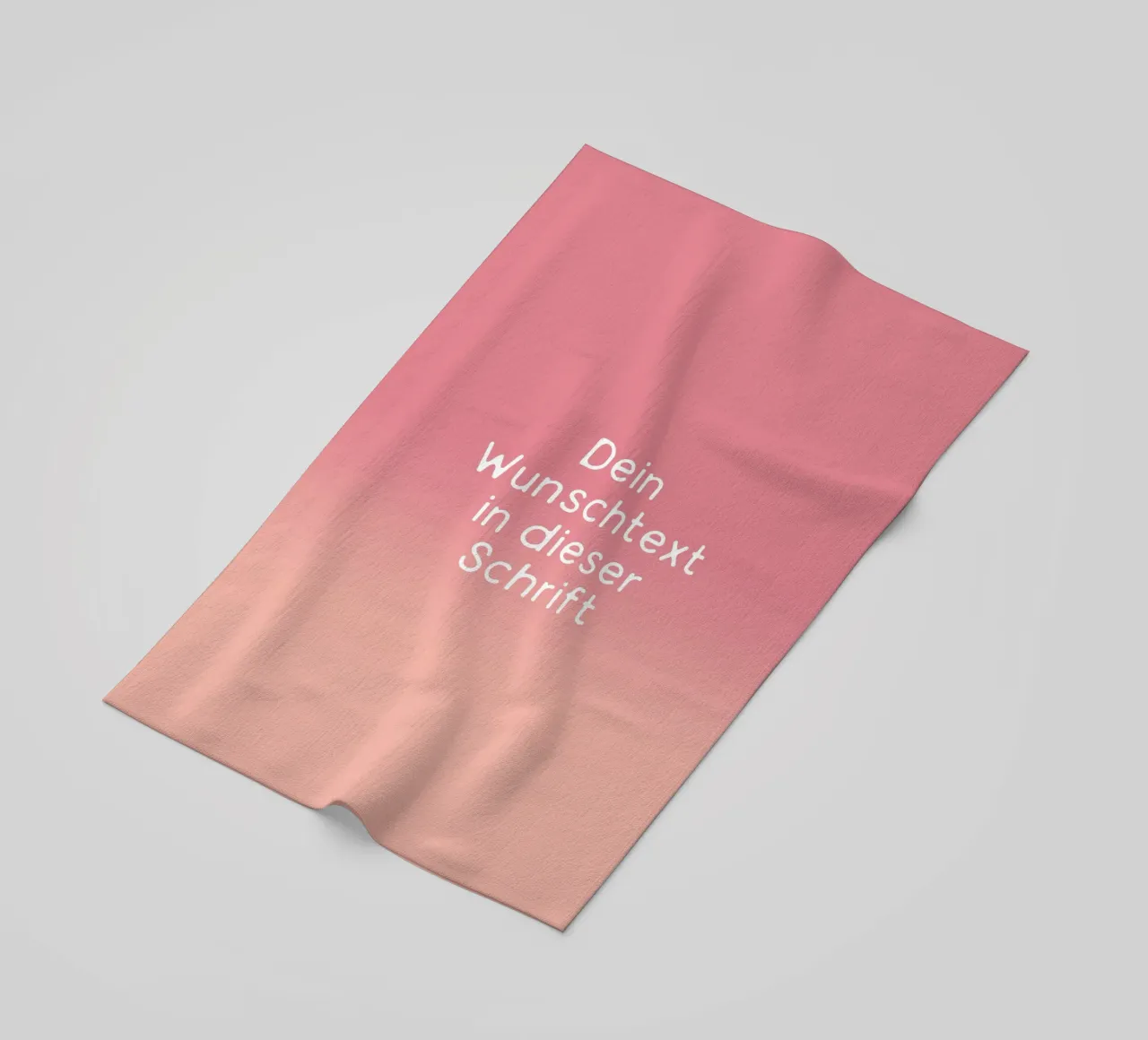 Wunschtext Gradient Rot Rosa Pastell telo mare da BAINAI