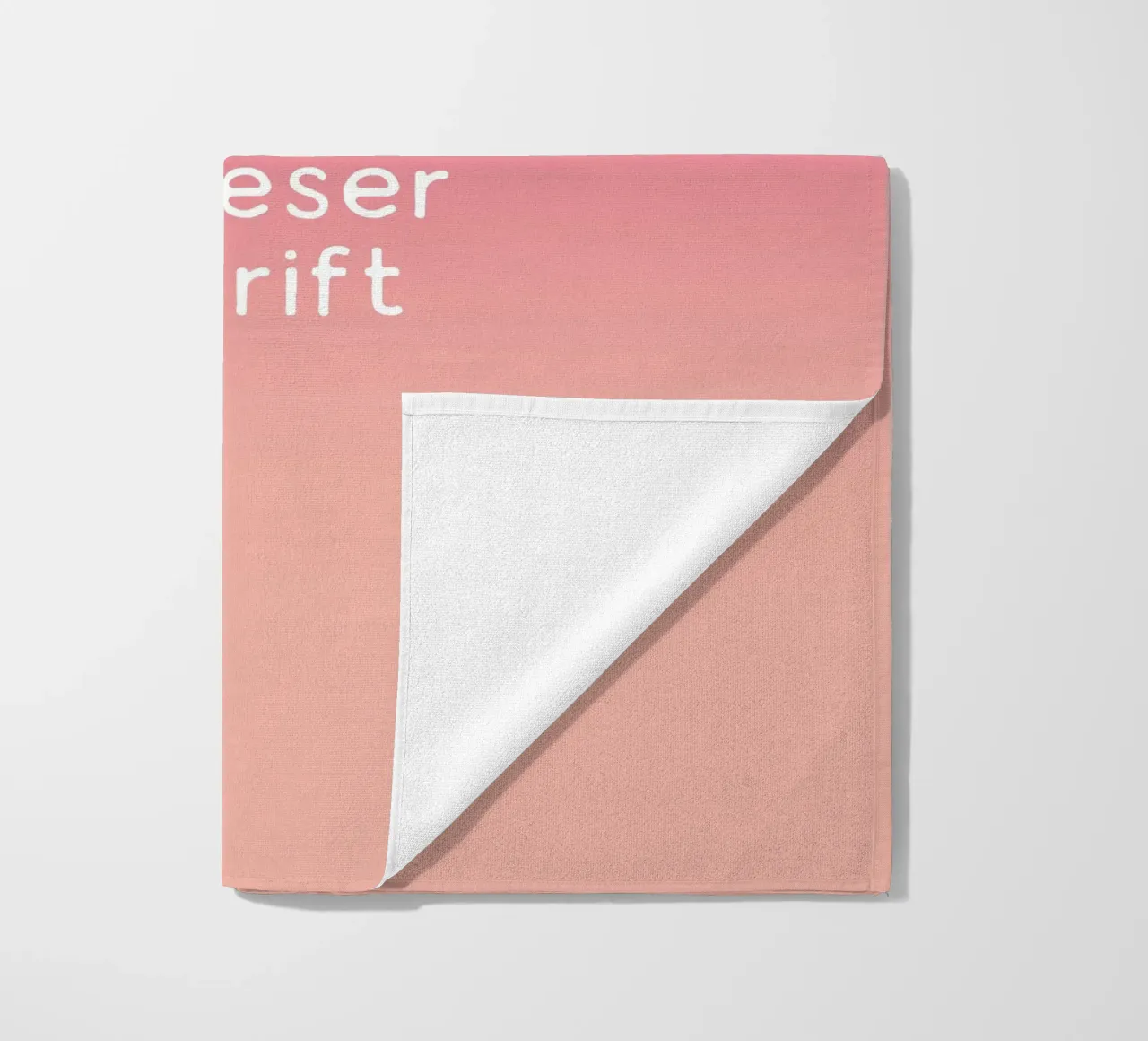 Wunschtext Gradient Rot Rosa Pastell telo mare da BAINAI