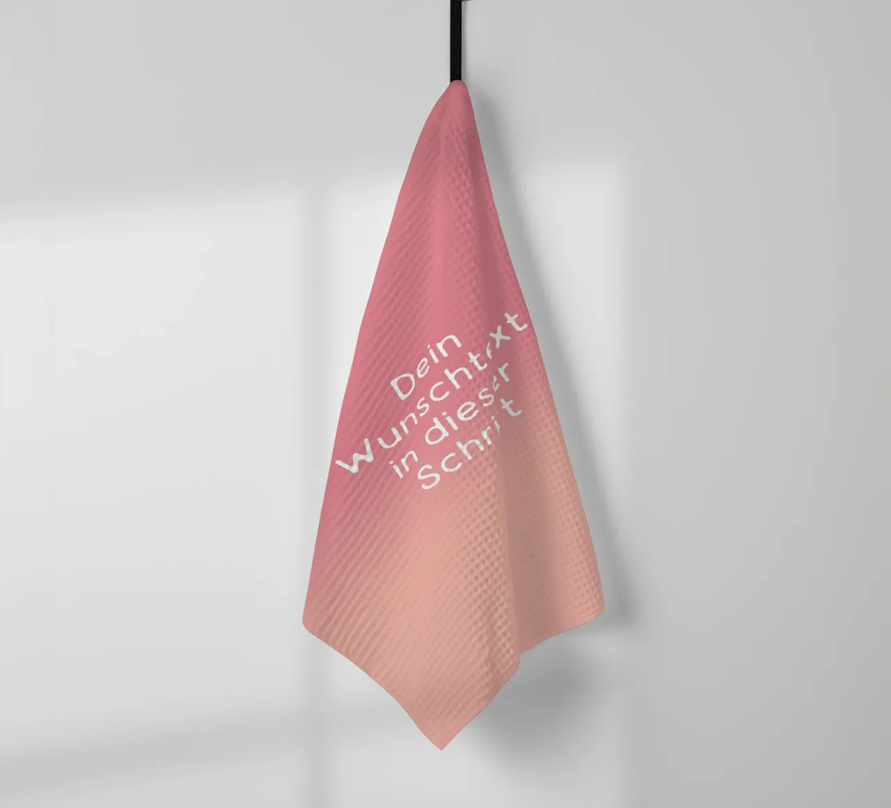 Wunschtext Gradient Rot Rosa Pastell torchon de BAINAI