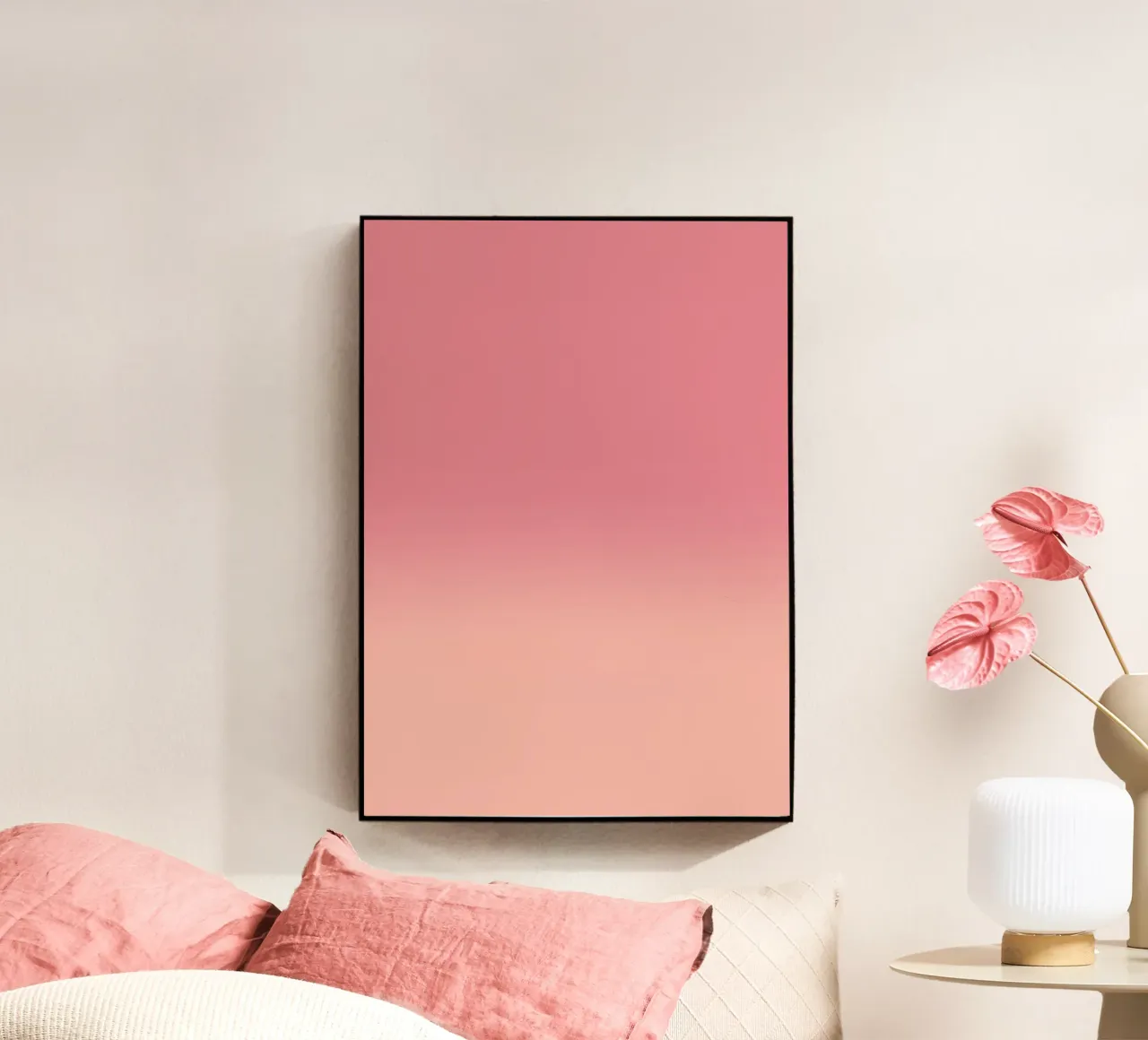 Fade Gradient Rot Rosa Pastell acrylic glass by BAINAI