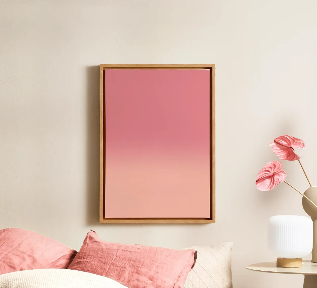Fade Gradient Rot Rosa Pastell tela da BAINAI