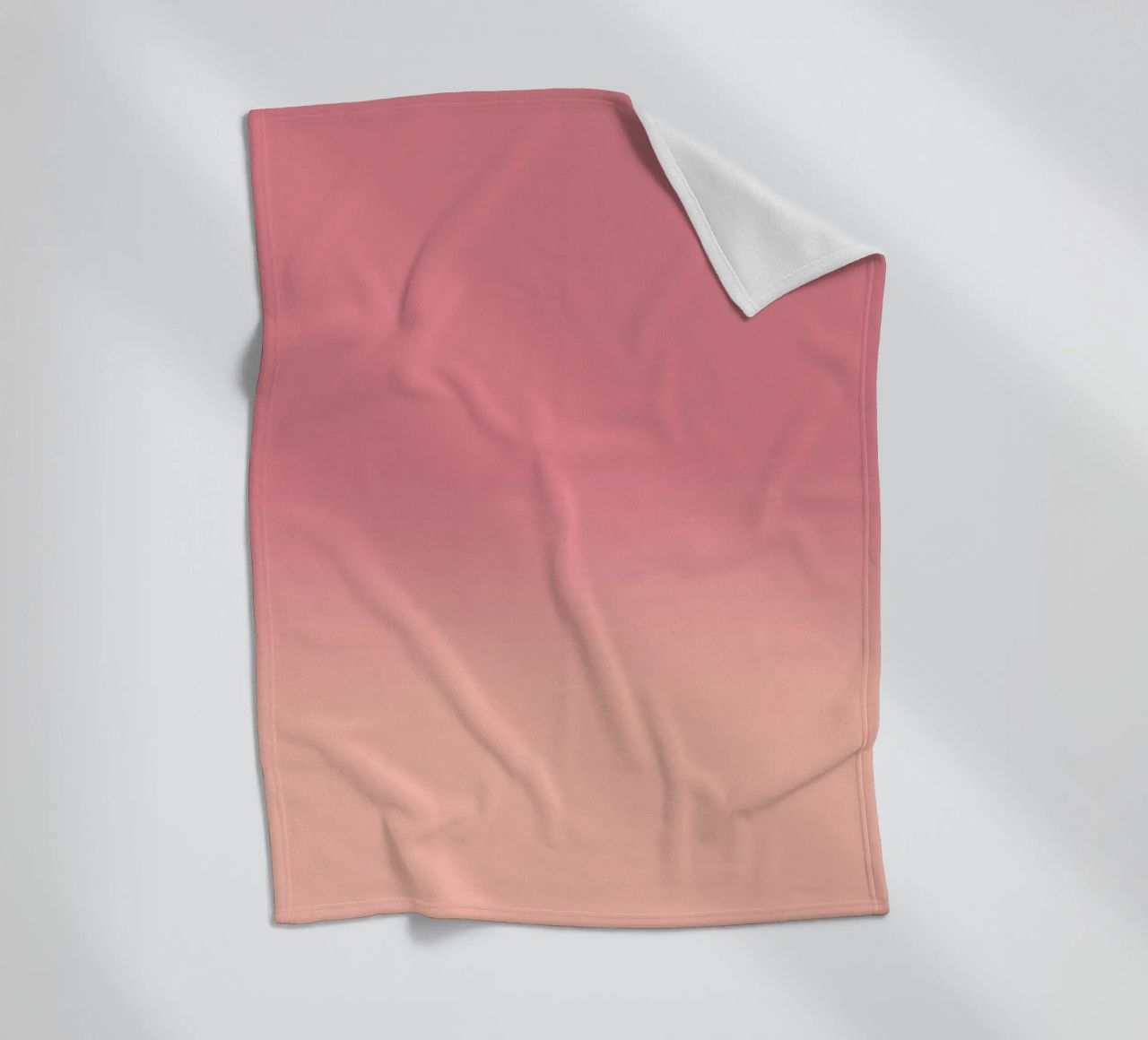 Fade Gradient Rot Rosa Pastell coperta in pile da BAINAI