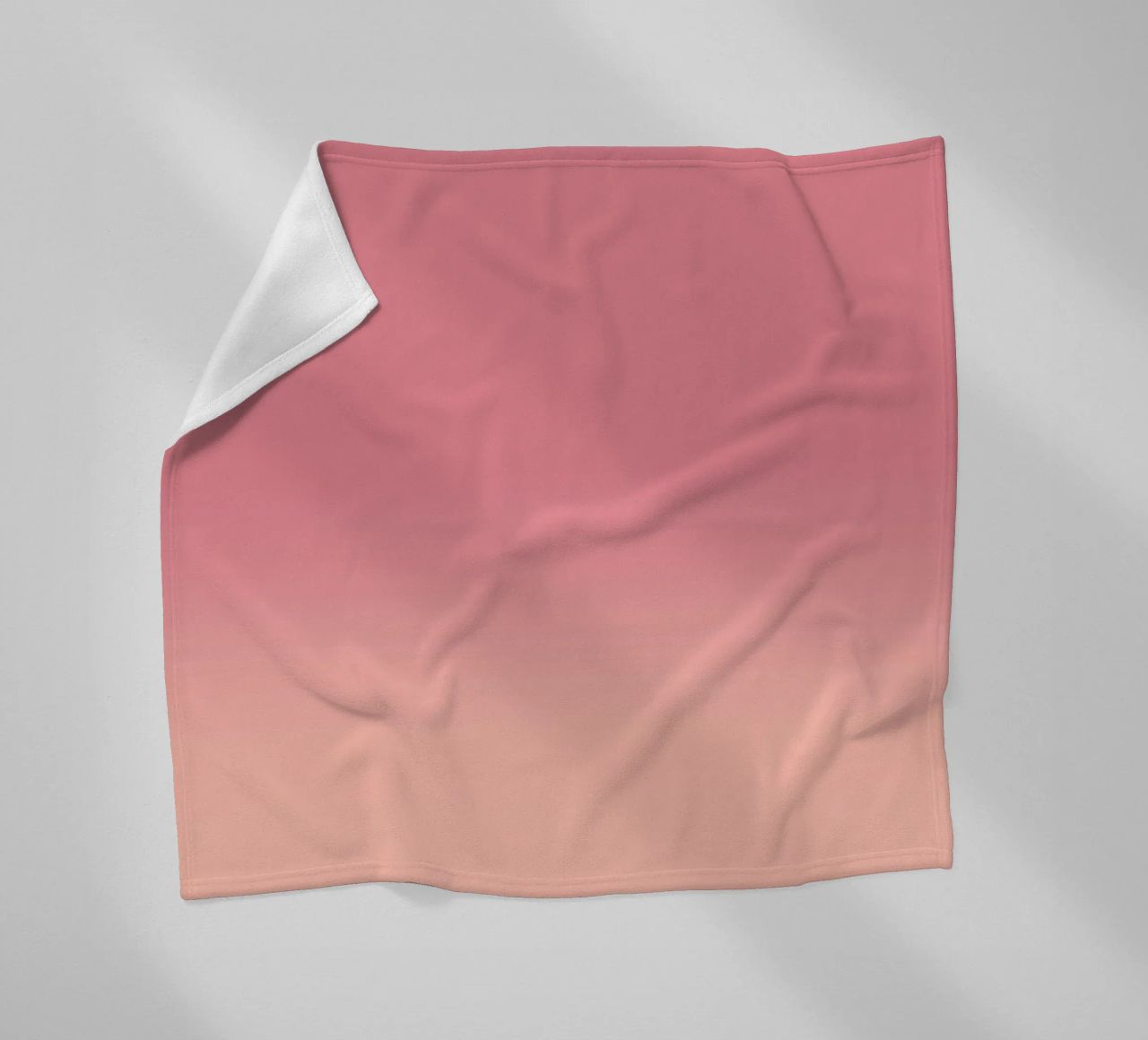 Fade Gradient Rot Rosa Pastell coperta in pile da BAINAI