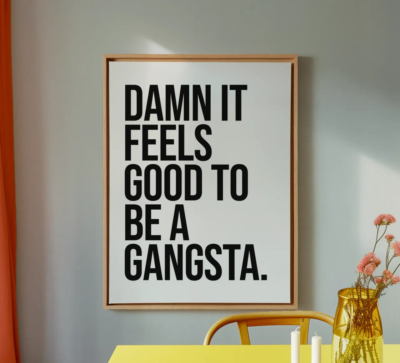 La vie d'un gangsta, c'est bien, c'est bien, c'est bien, c'est bien, c'est bien, c'est bien... toile de Paigaam Studio