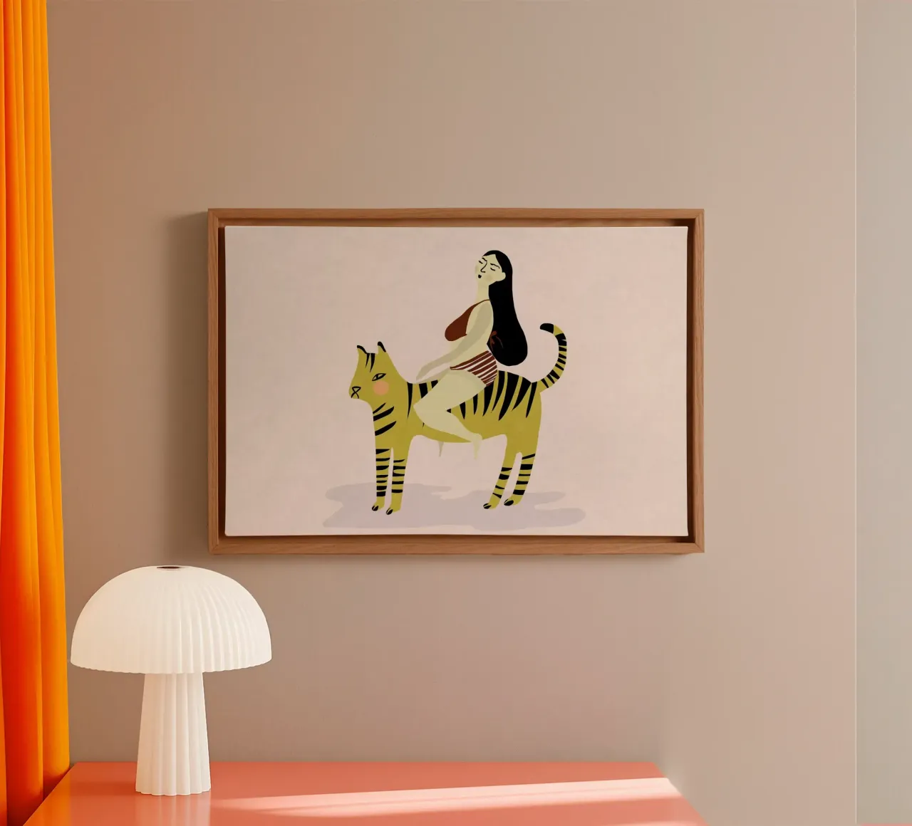 On Your Tiger canvas by Amalia Restrepo