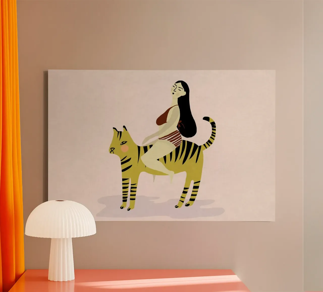 On Your Tiger canvas by Amalia Restrepo