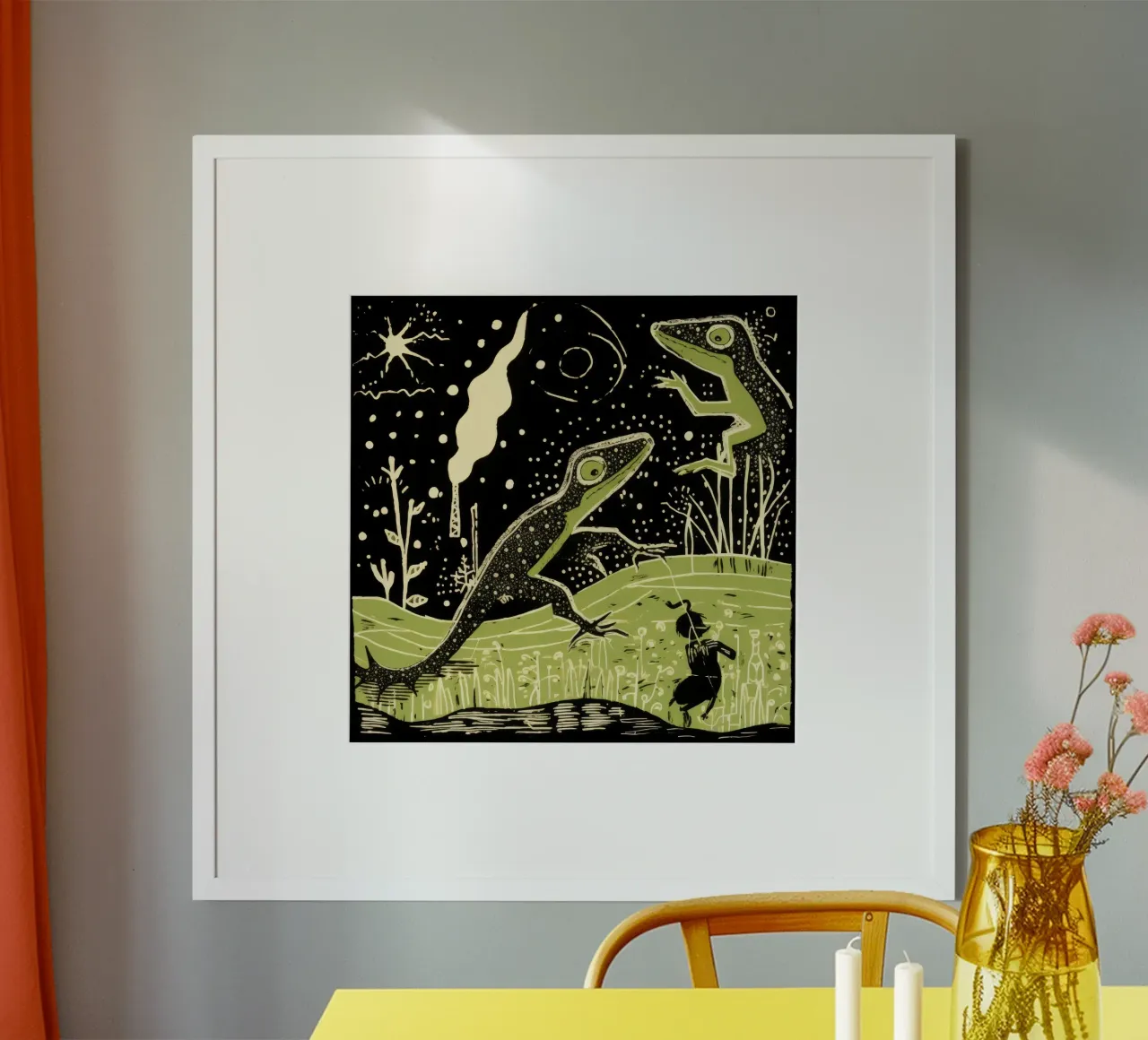 Tritone verde 2 poster da Minimal Animal Art
