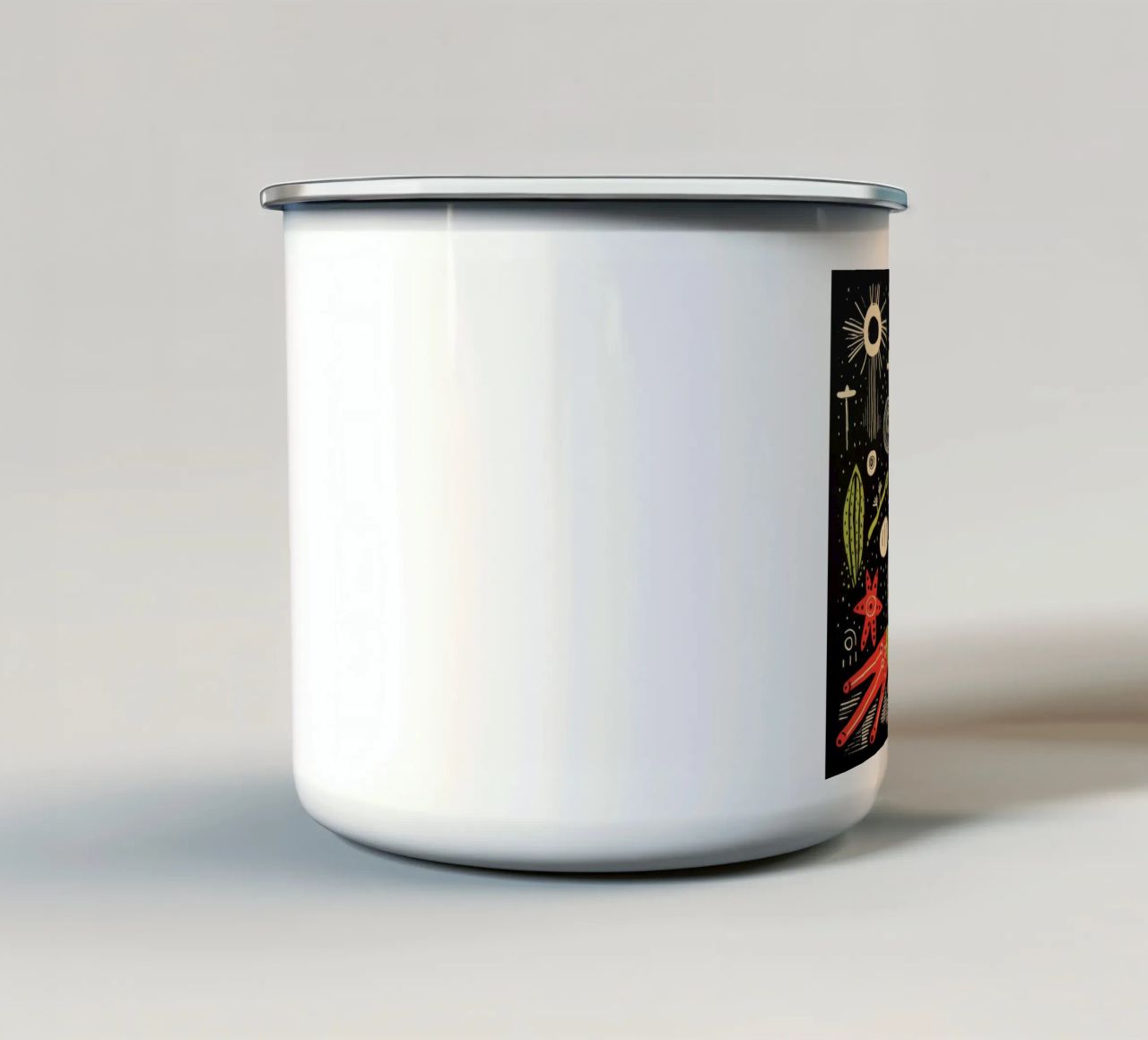 Tritone verde 3 tazza in smalto da Minimal Animal Art
