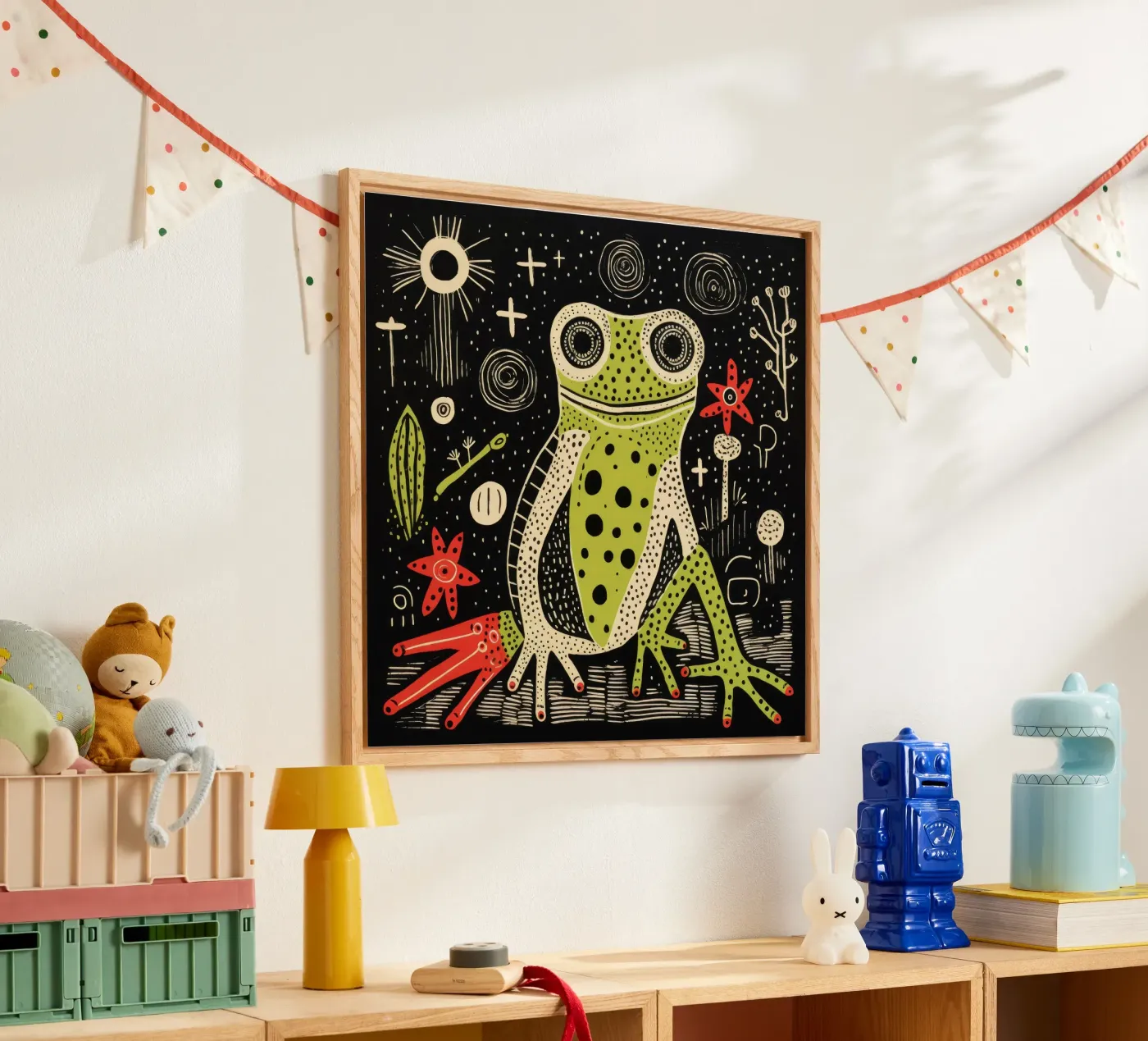 Green Newt acrylic glass by Minimal Animal Art