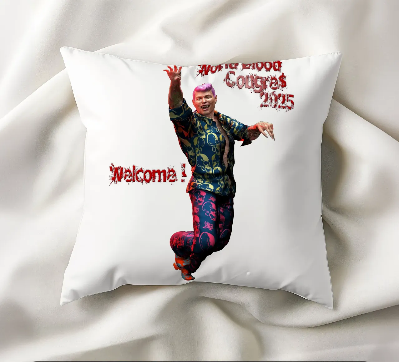 Sympathy For The Devil decorative cushion by the-witcher