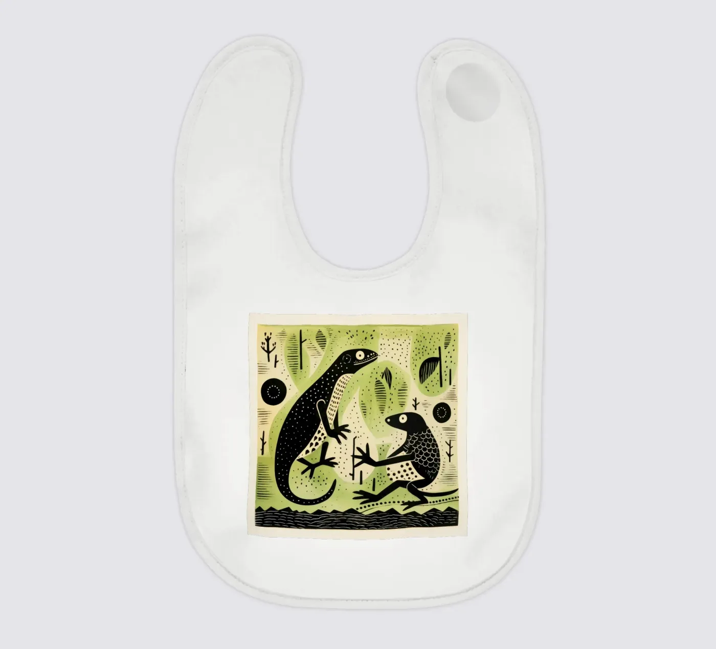 Green Newts Babylätzchen von Minimal Animal Art