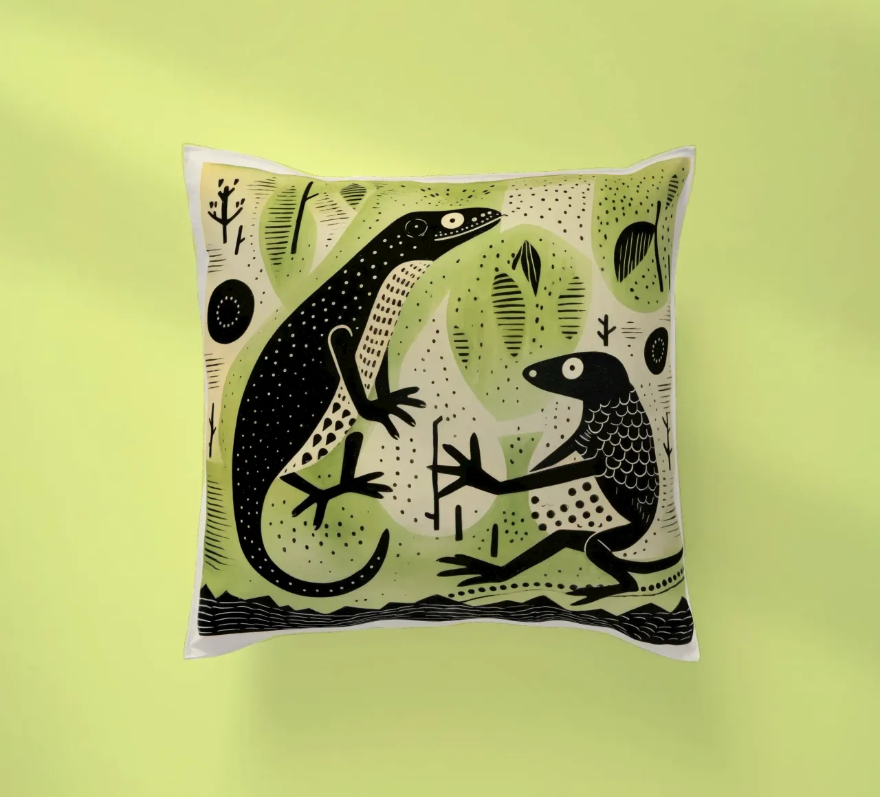 Tritone verde 4 cuscino da Minimal Animal Art
