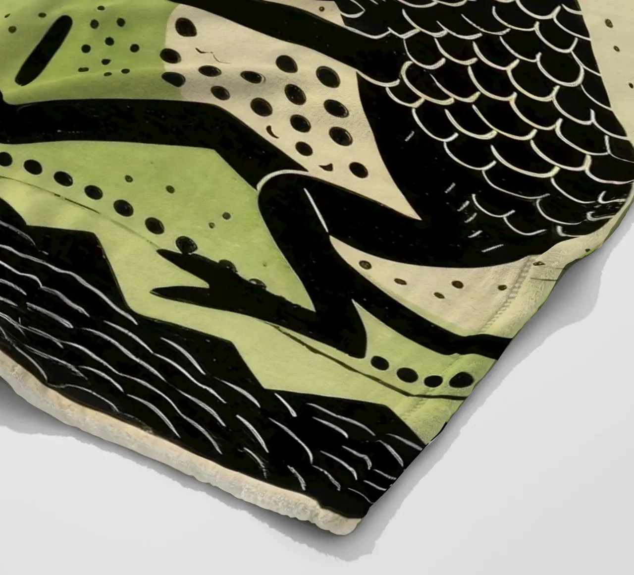 Tritone verde 4 coperta in pile da Minimal Animal Art
