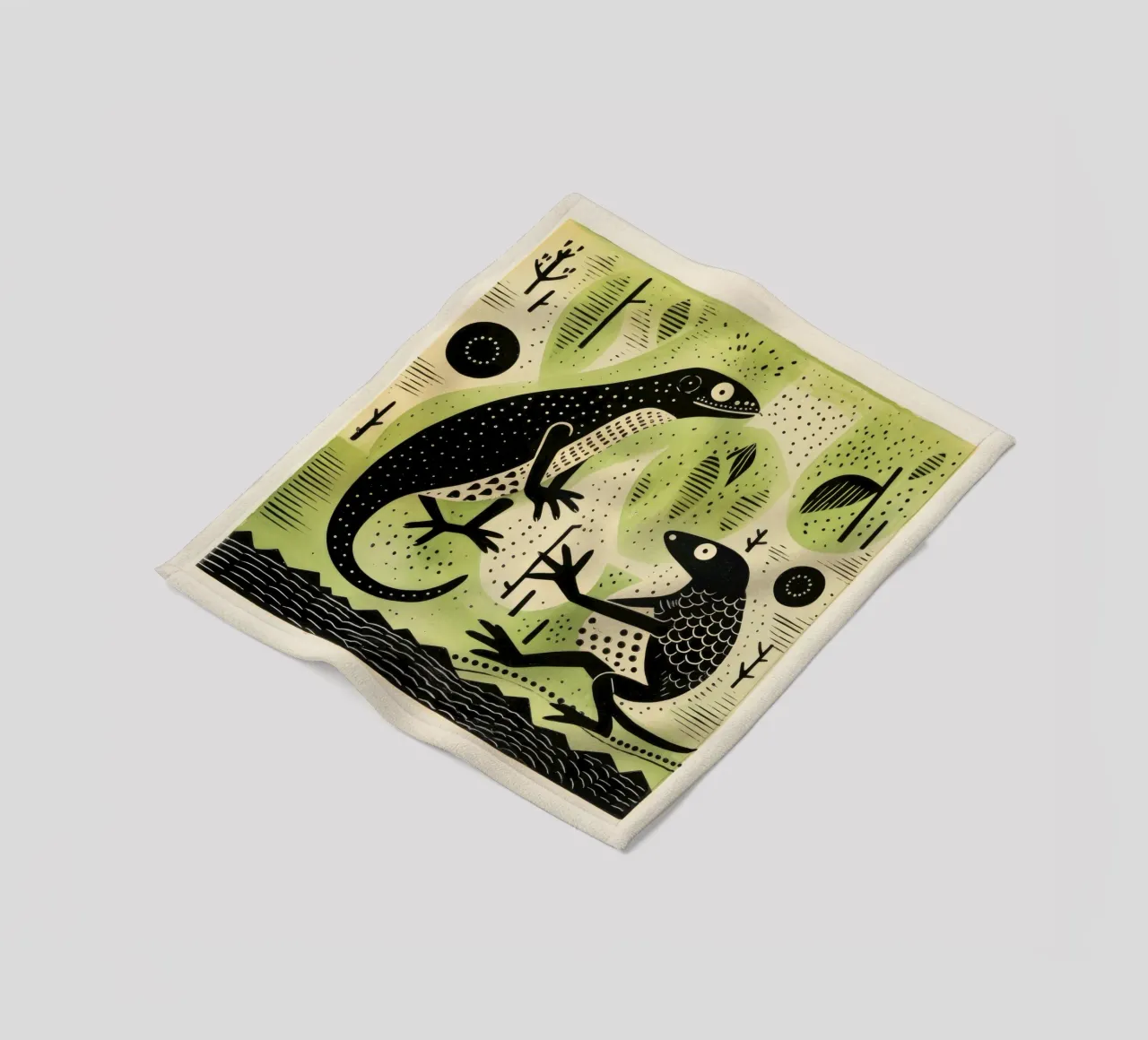 Tritone verde 4 coperta in pile da Minimal Animal Art