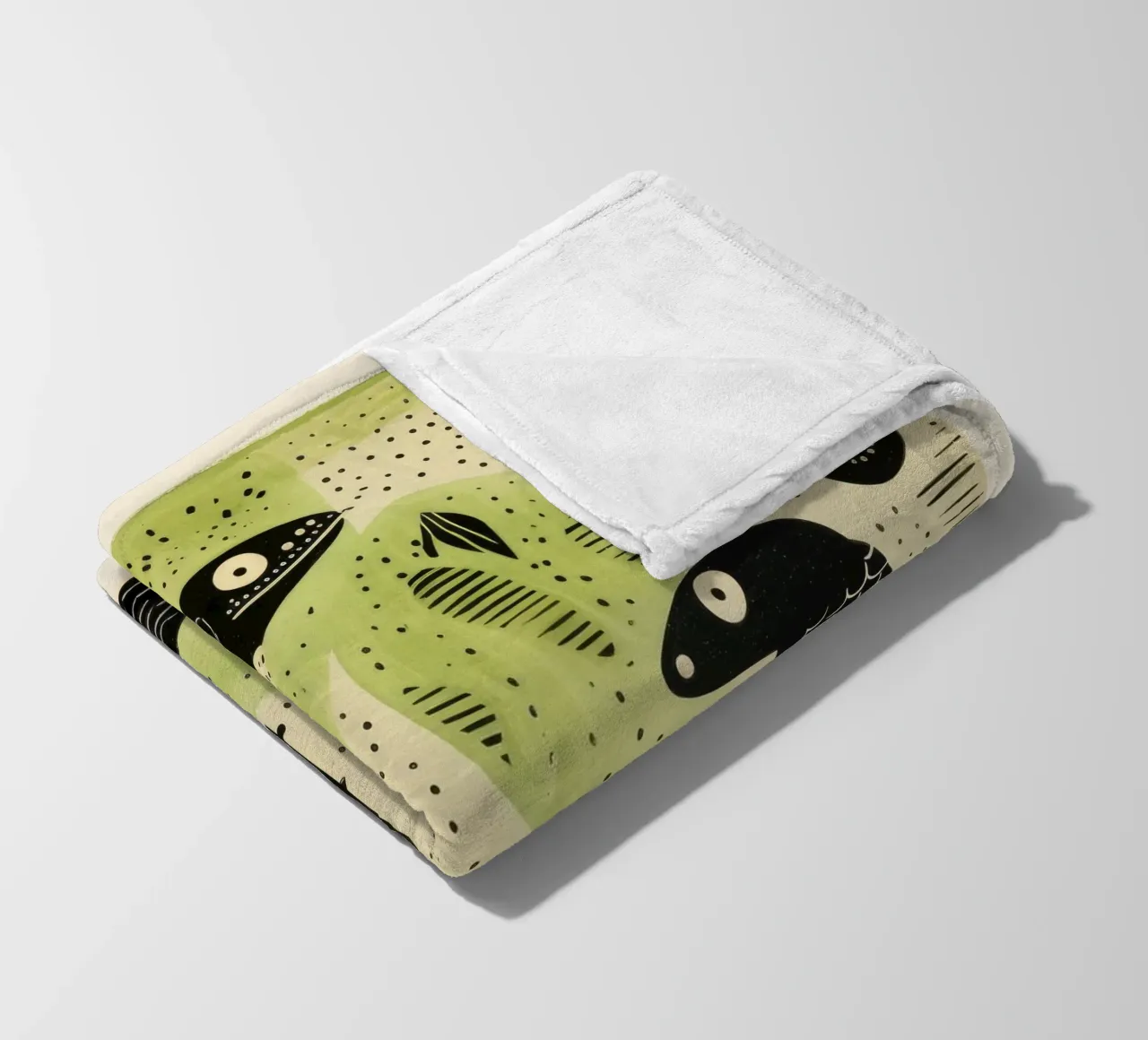 Tritone verde 4 coperta in pile da Minimal Animal Art