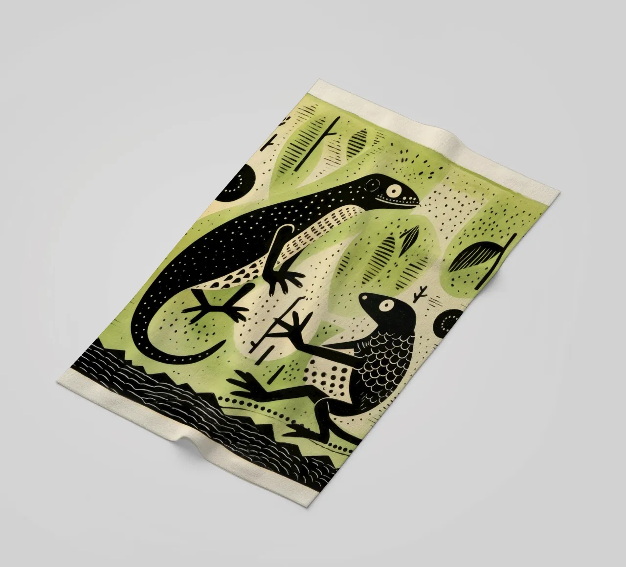 Tritone verde 4 telo mare da Minimal Animal Art