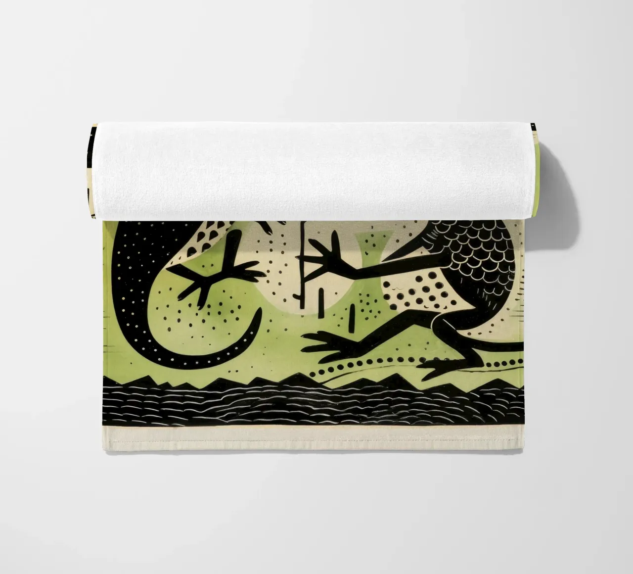 Tritone verde 4 telo mare da Minimal Animal Art